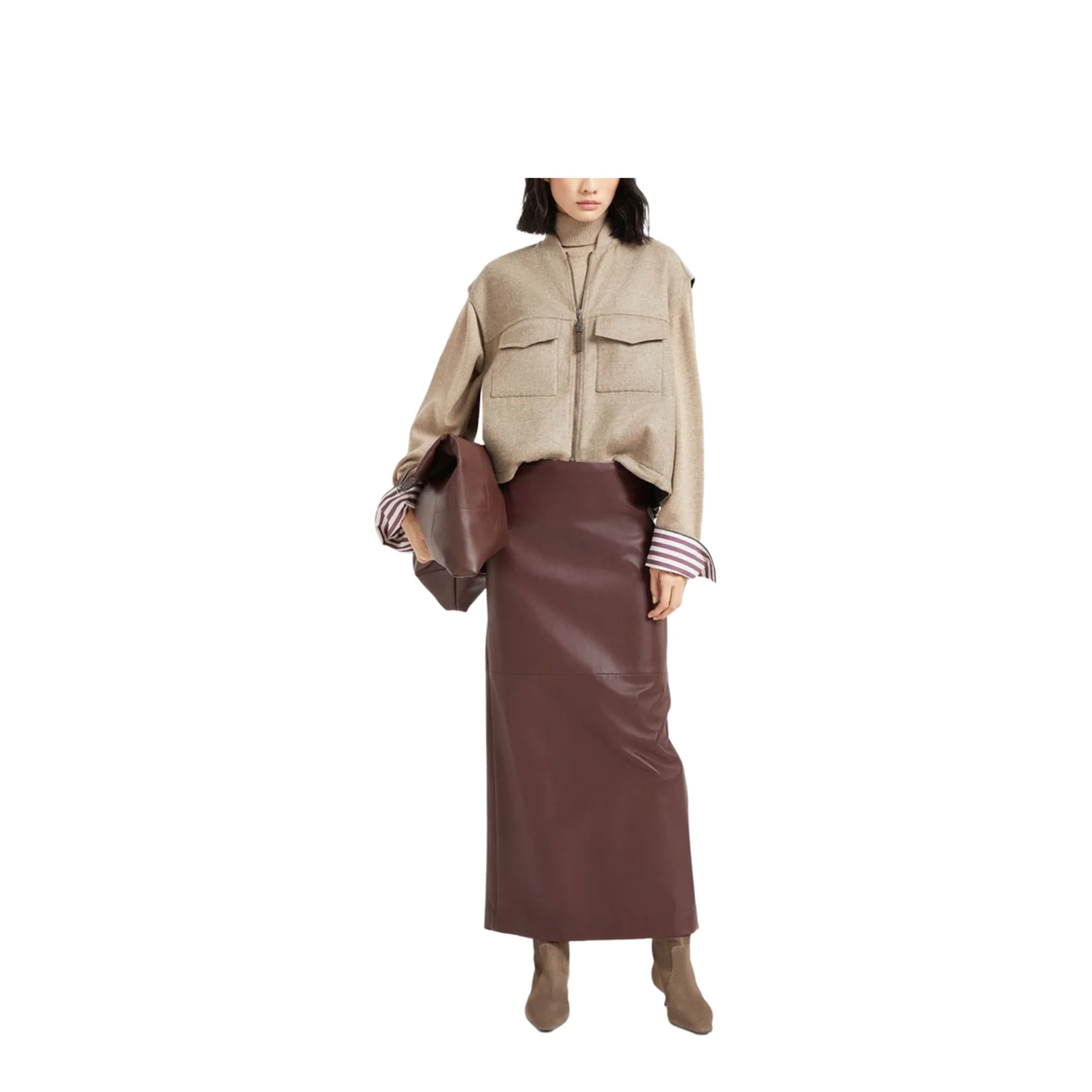 Light Brown Cashmere Turtle-neck - Image 3