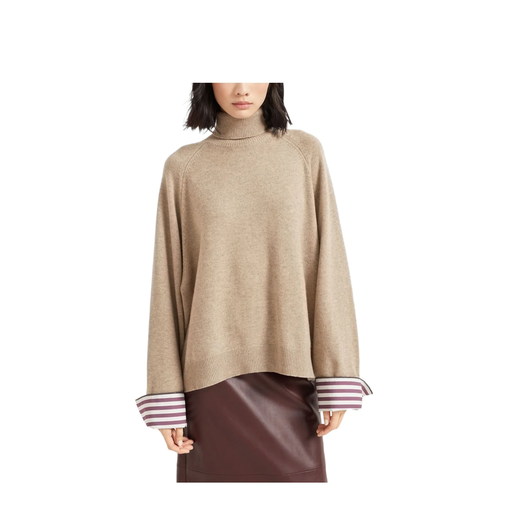 Light Brown Cashmere Turtle-neck - Image 4