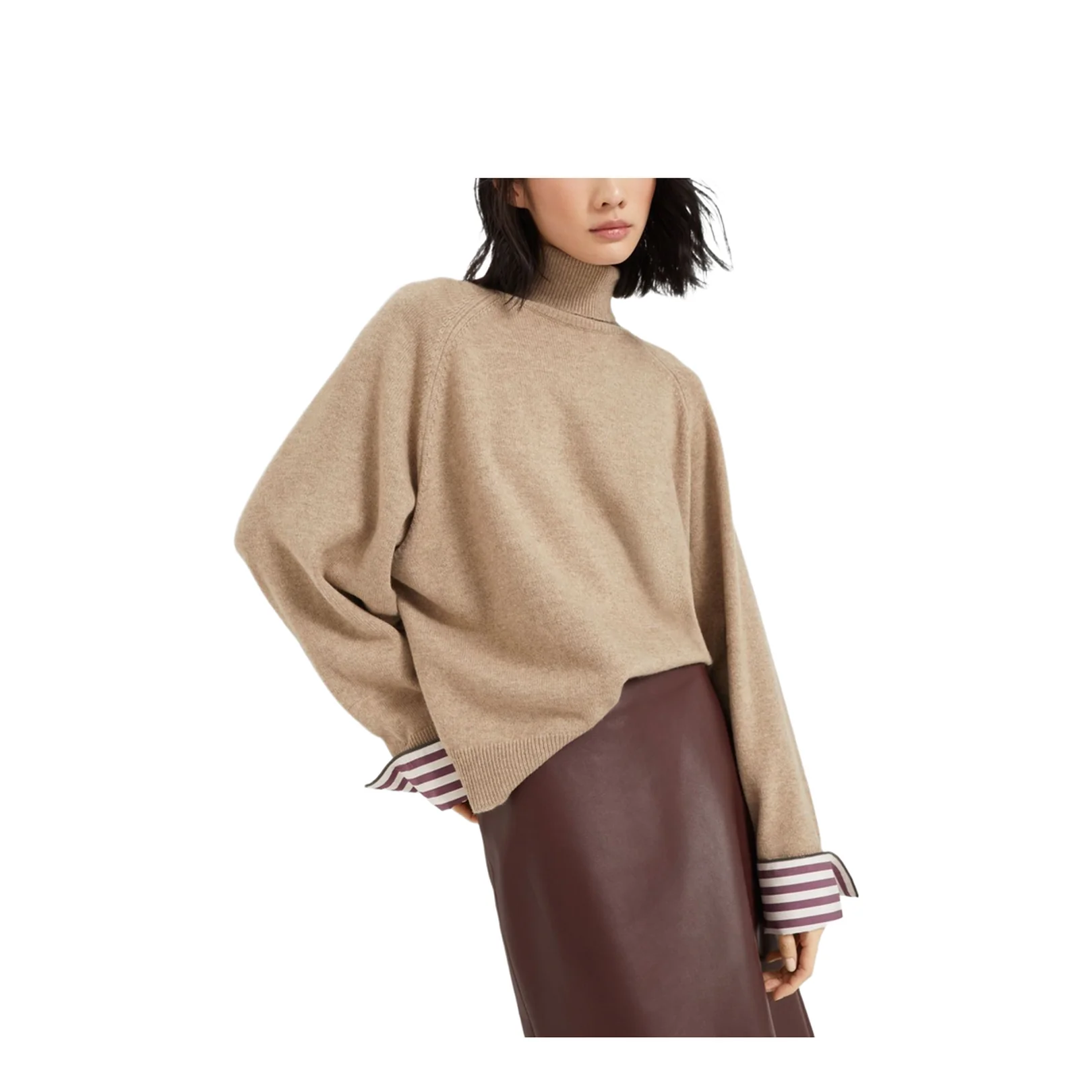 Light Brown Cashmere Turtle-neck - Image 5