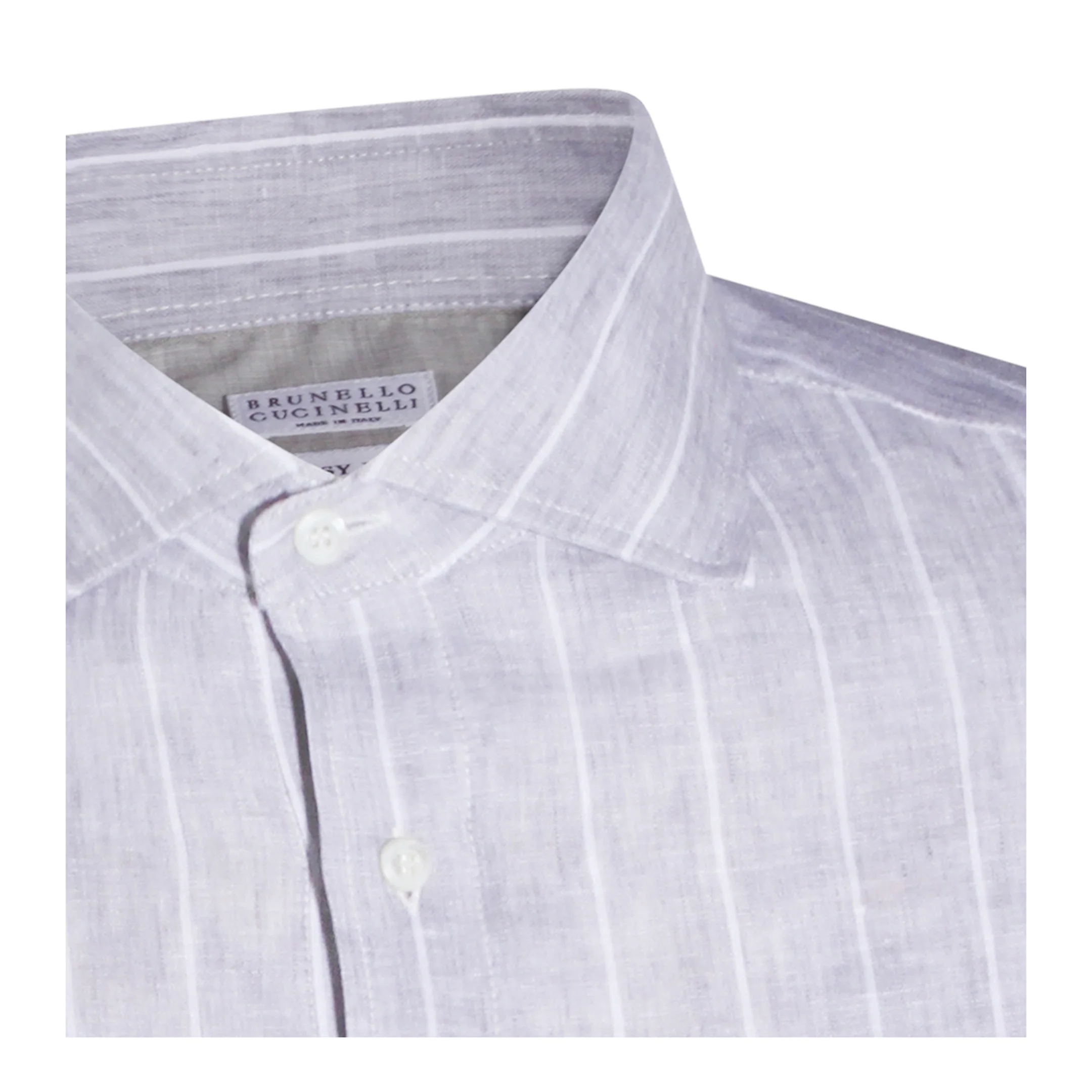 Light Grey Linen Shirt - Image 4