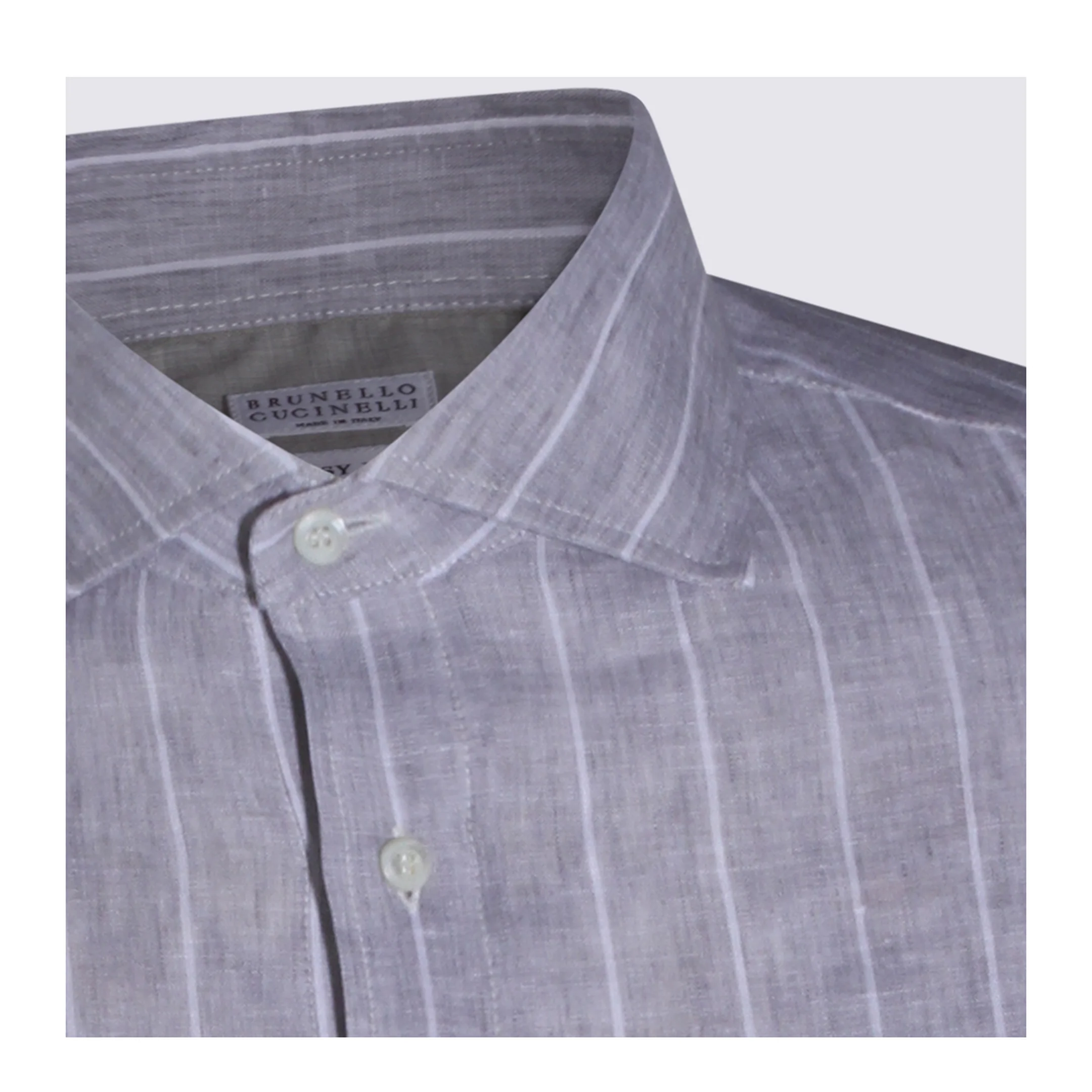 Light Grey Linen Shirt - Image 5
