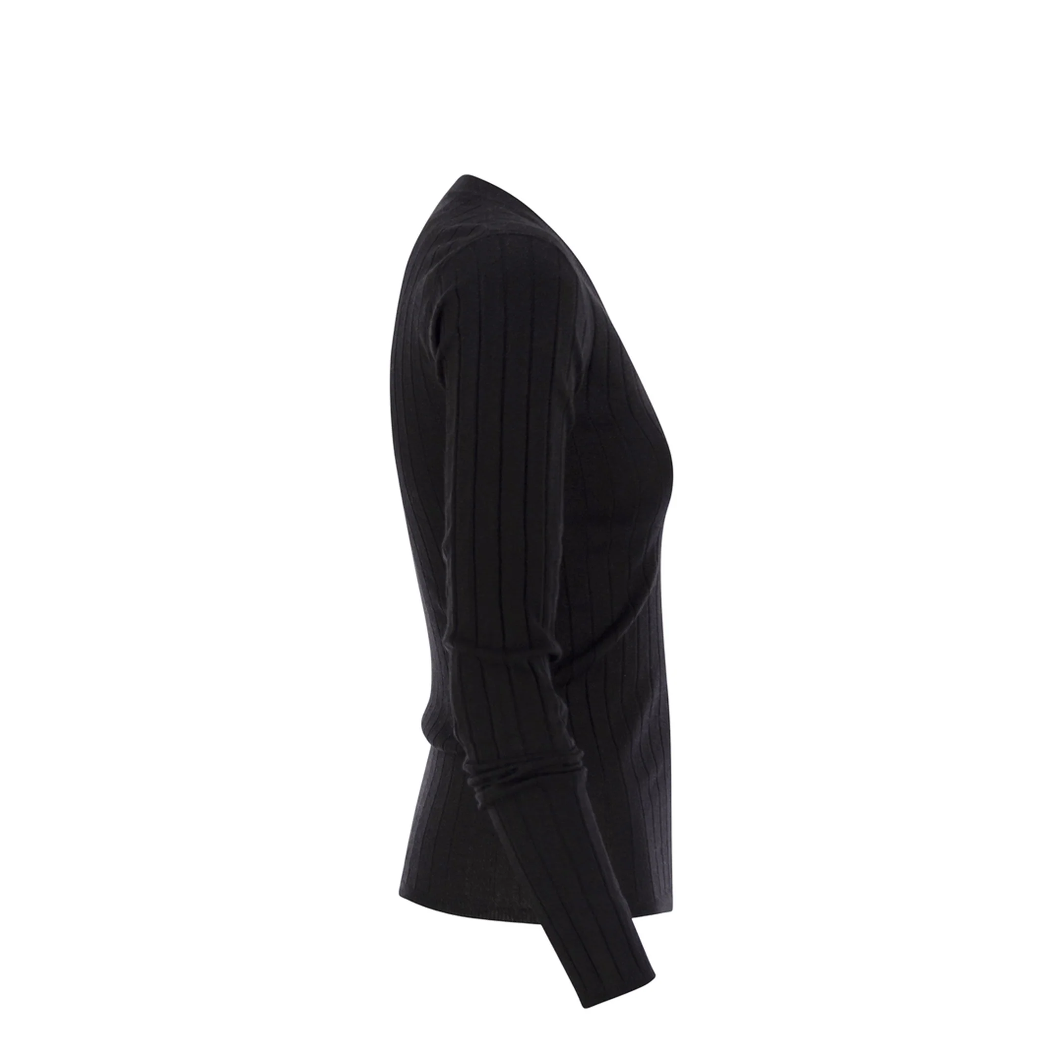 Lightweight Cashmere and Silk Broad Rib Sweater - Image 2