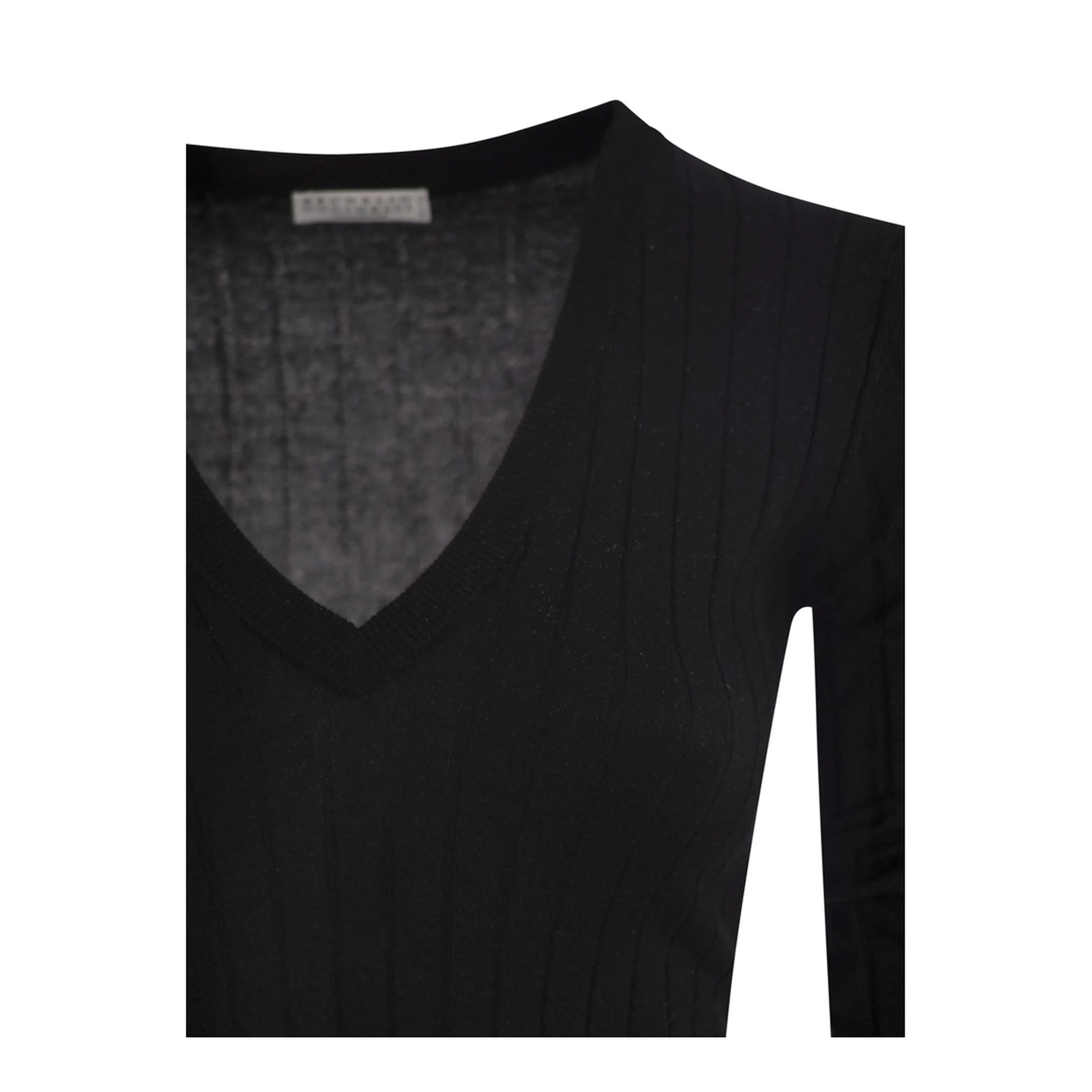 Lightweight Cashmere and Silk Broad Rib Sweater - Image 3