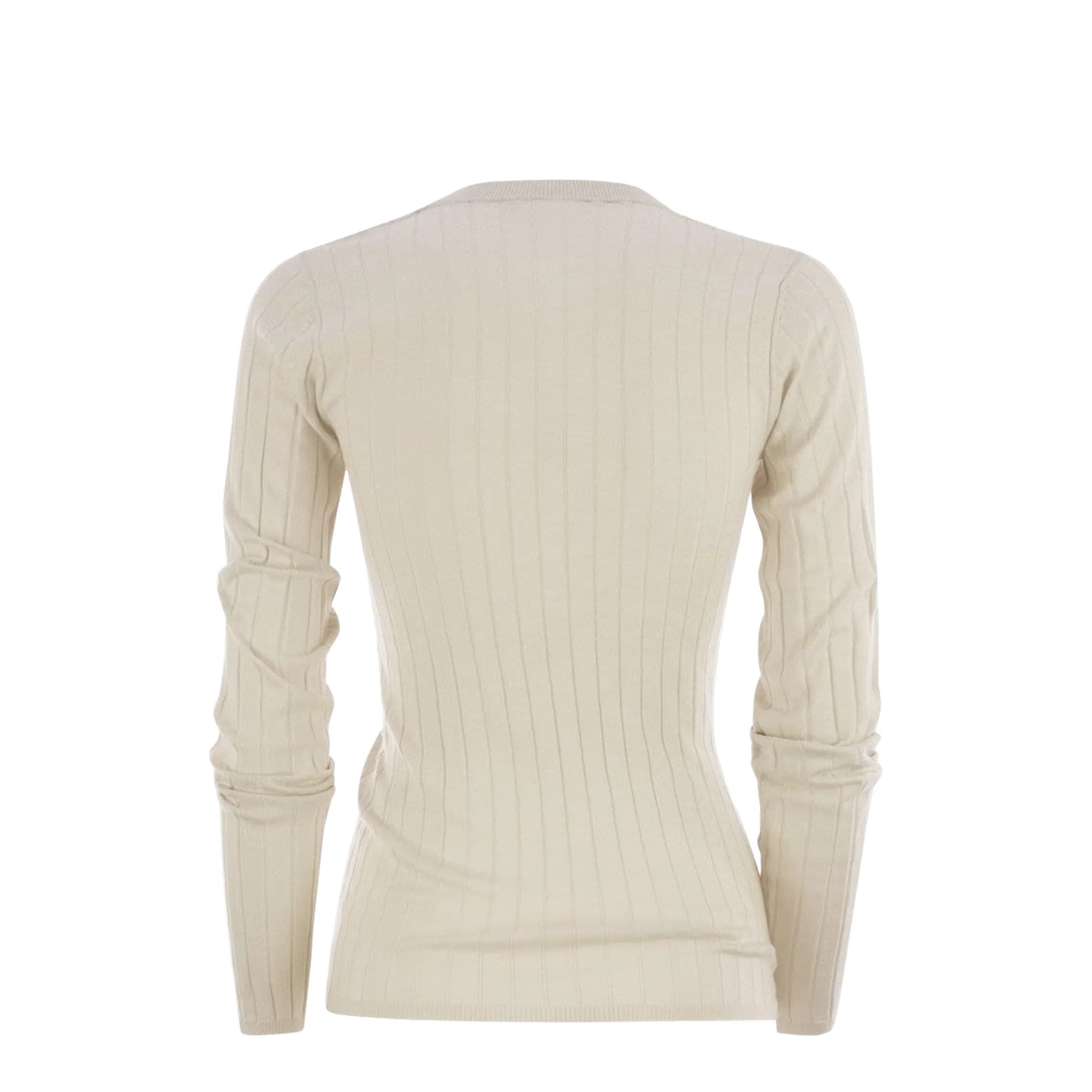Lightweight Cashmere and Silk Broad Rib Sweater - Image 2