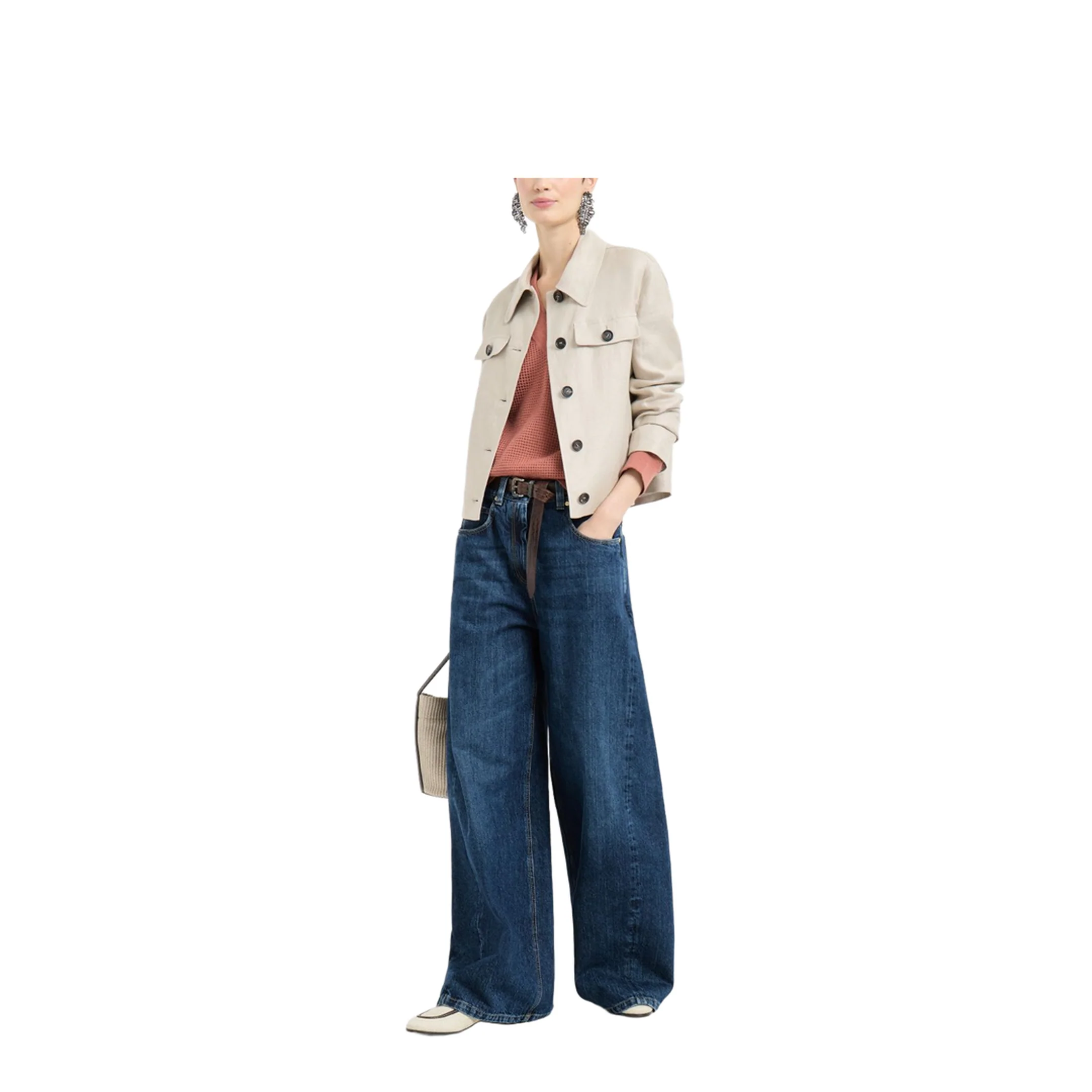 Linen Blazer Beige - Image 2