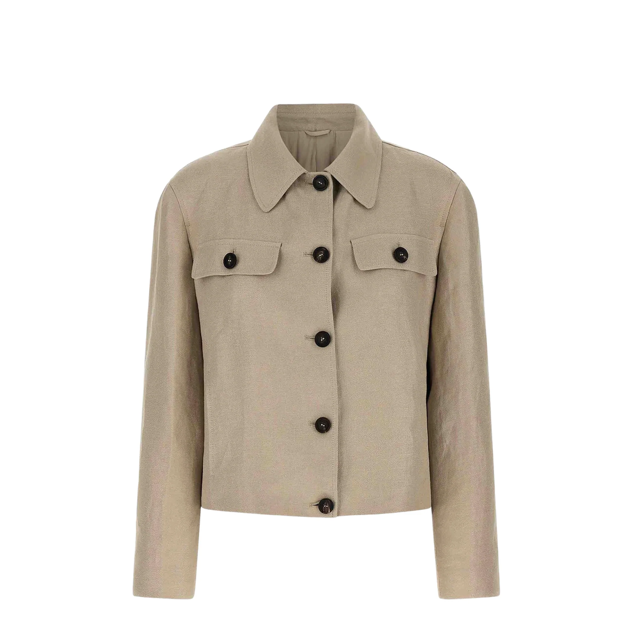 Linen Blazer Beige - Image 4