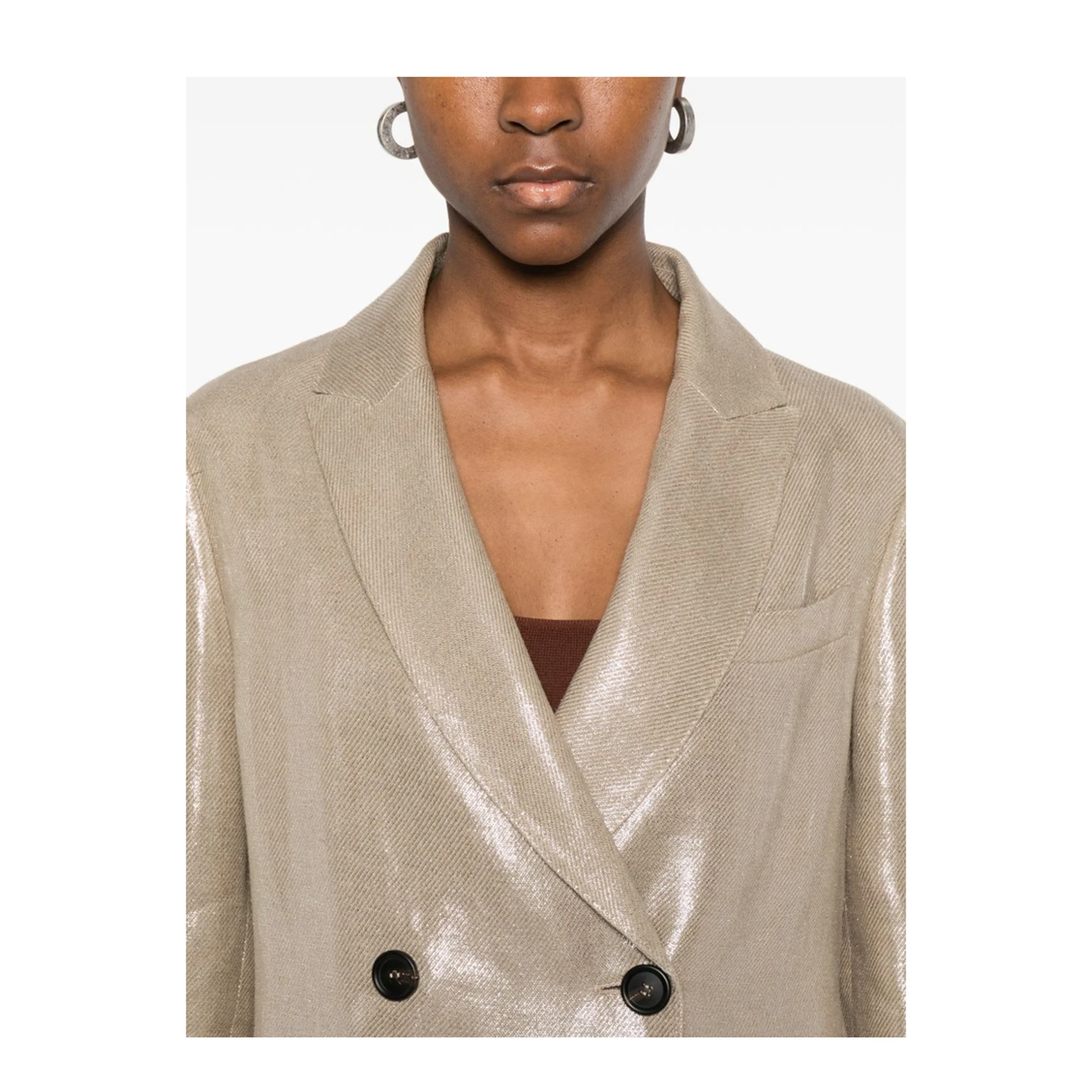Linen Double-Breasted Jacket - Image 4
