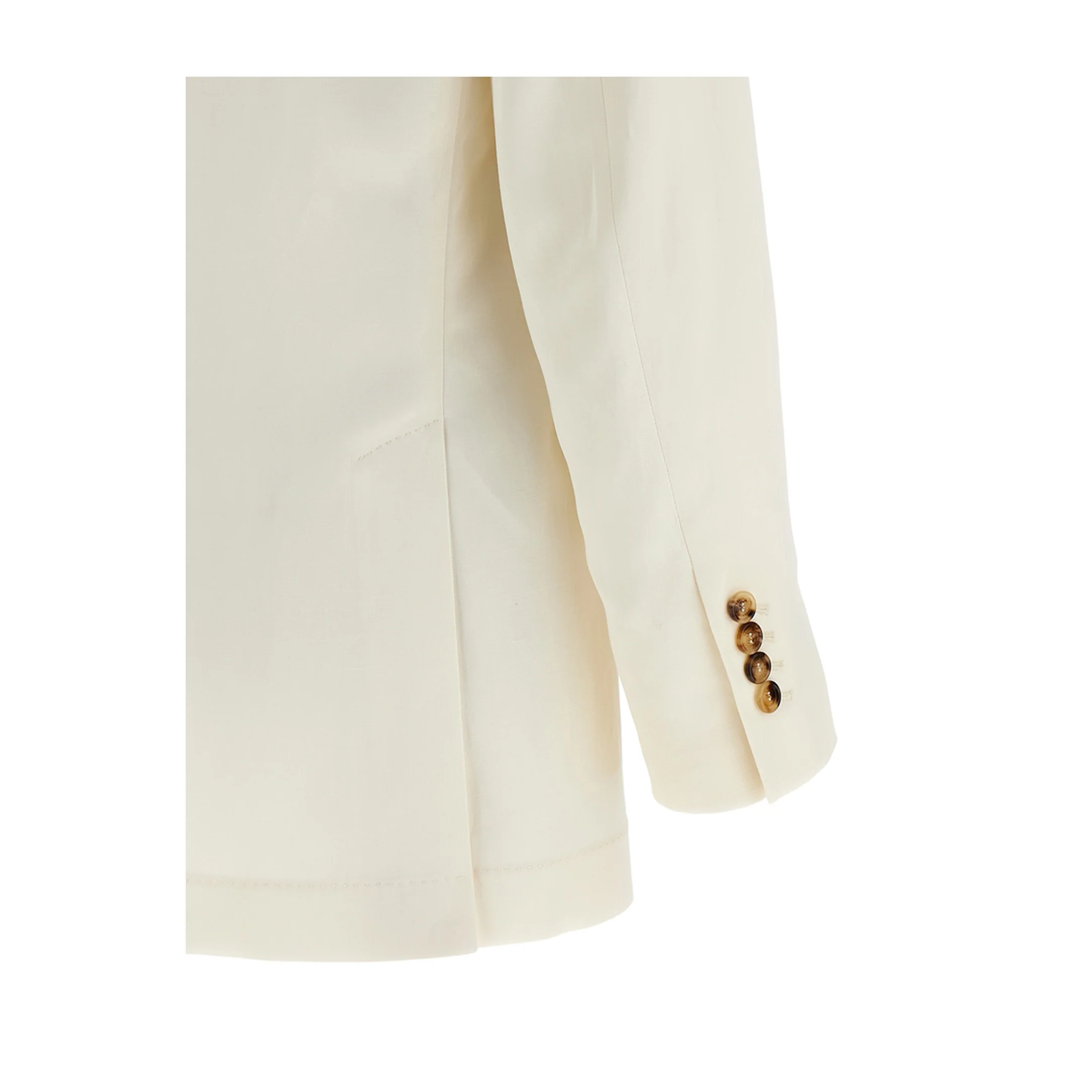 Linen Silk Blazer Beige - Image 4