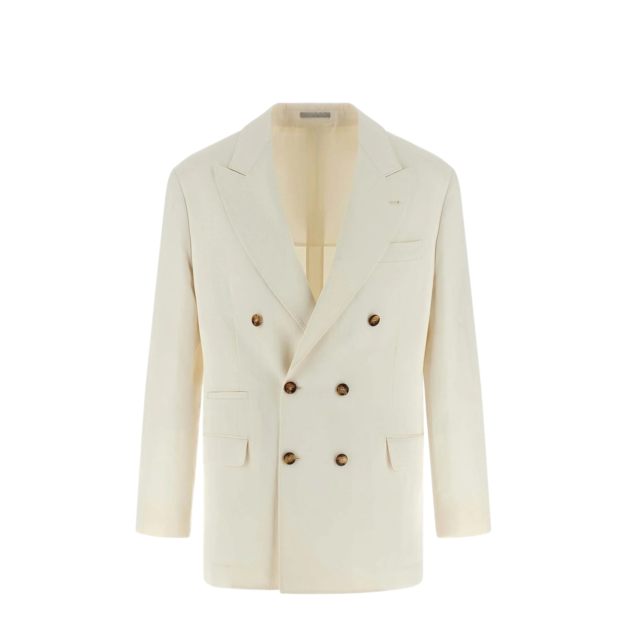 Linen Silk Blazer Beige - Image 5
