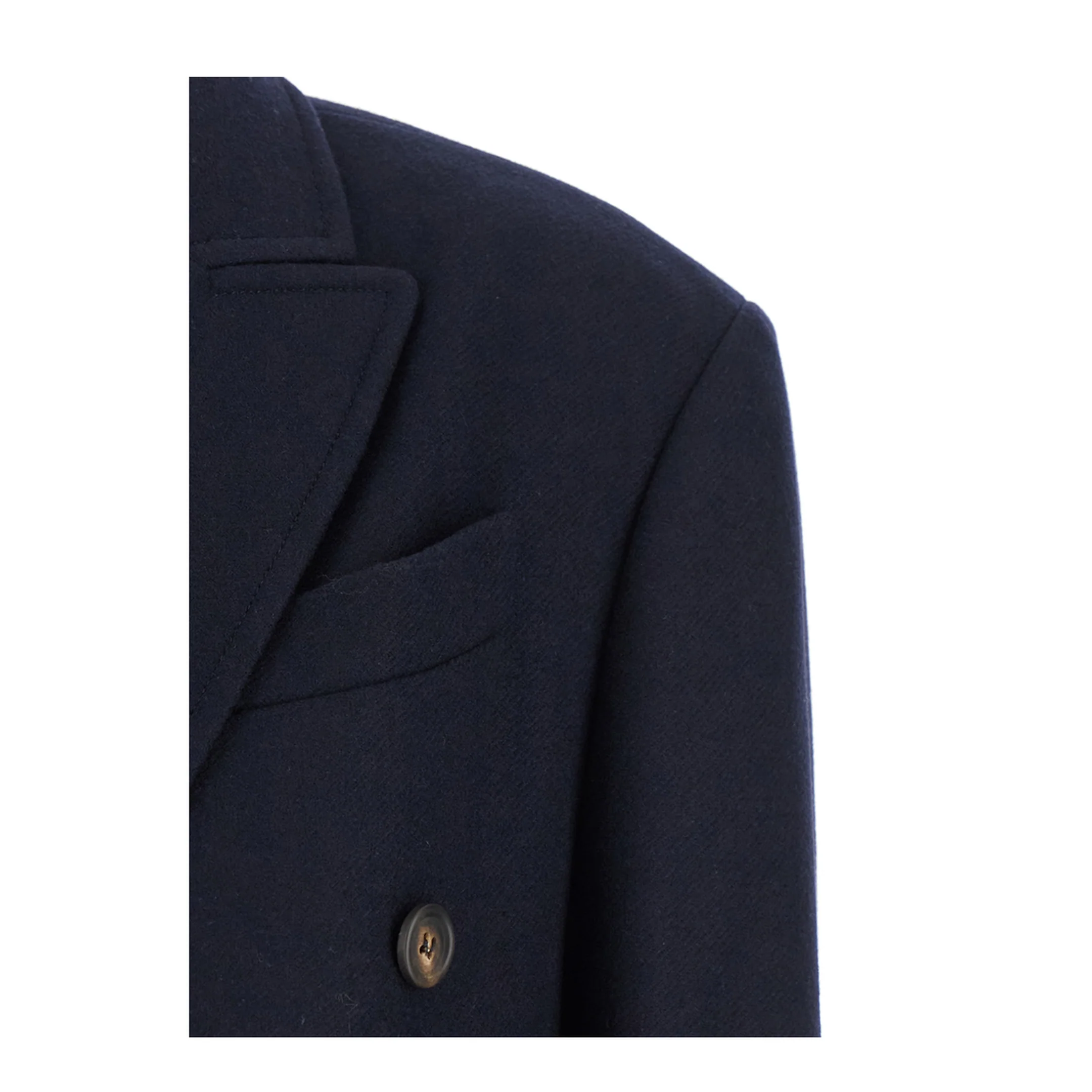 Long Double Breasted Coat Black - Image 2