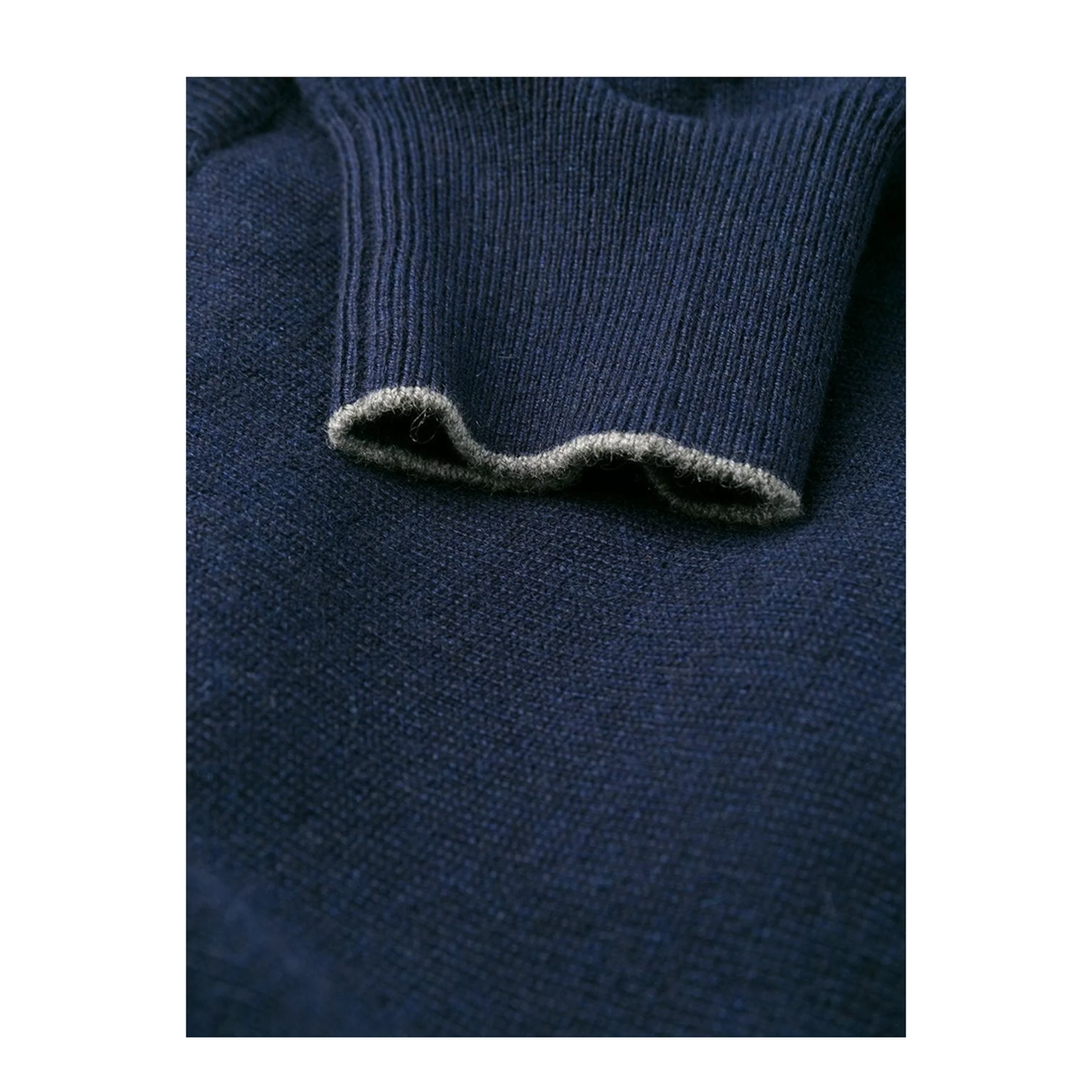 Long-Sleeved Turtleneck Jumper - Blue - Image 4