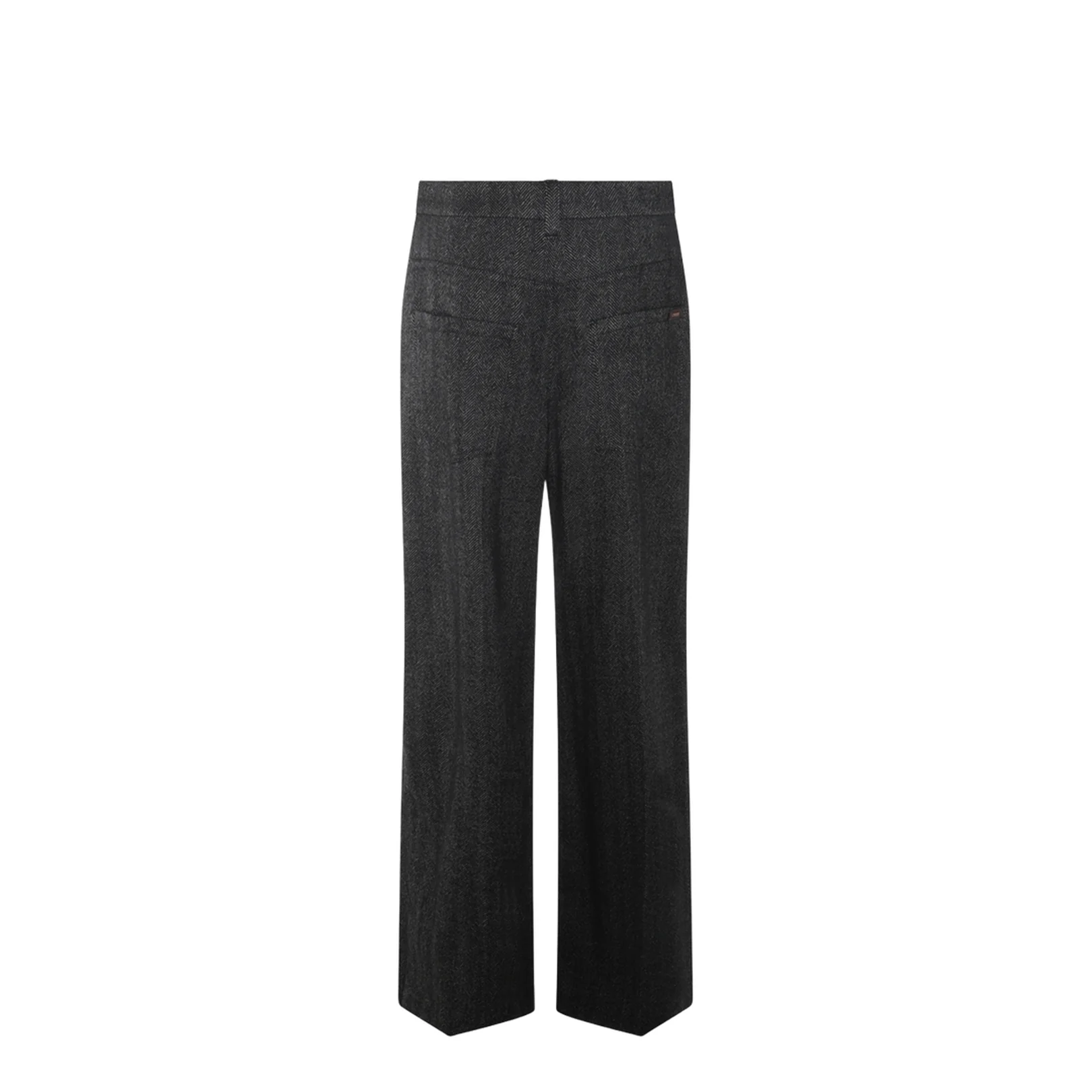 Loose Sartorial Chevron Carded Techno Wool Trousers - Image 2