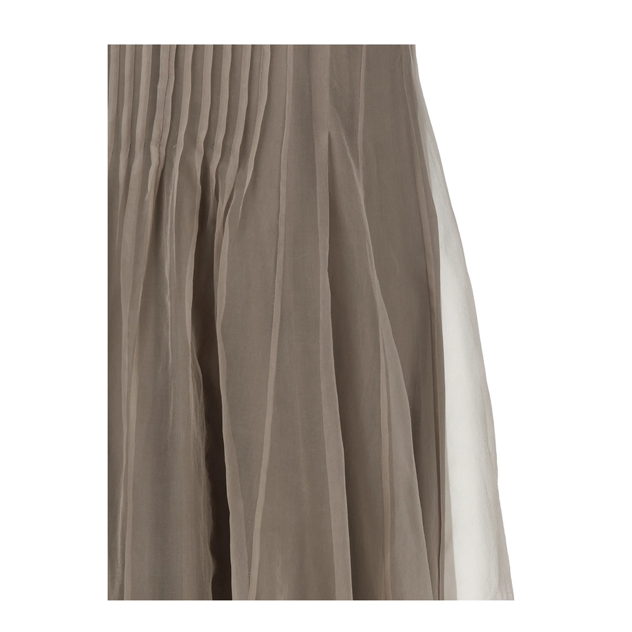 Long Silk Dress - Beige - Image 4