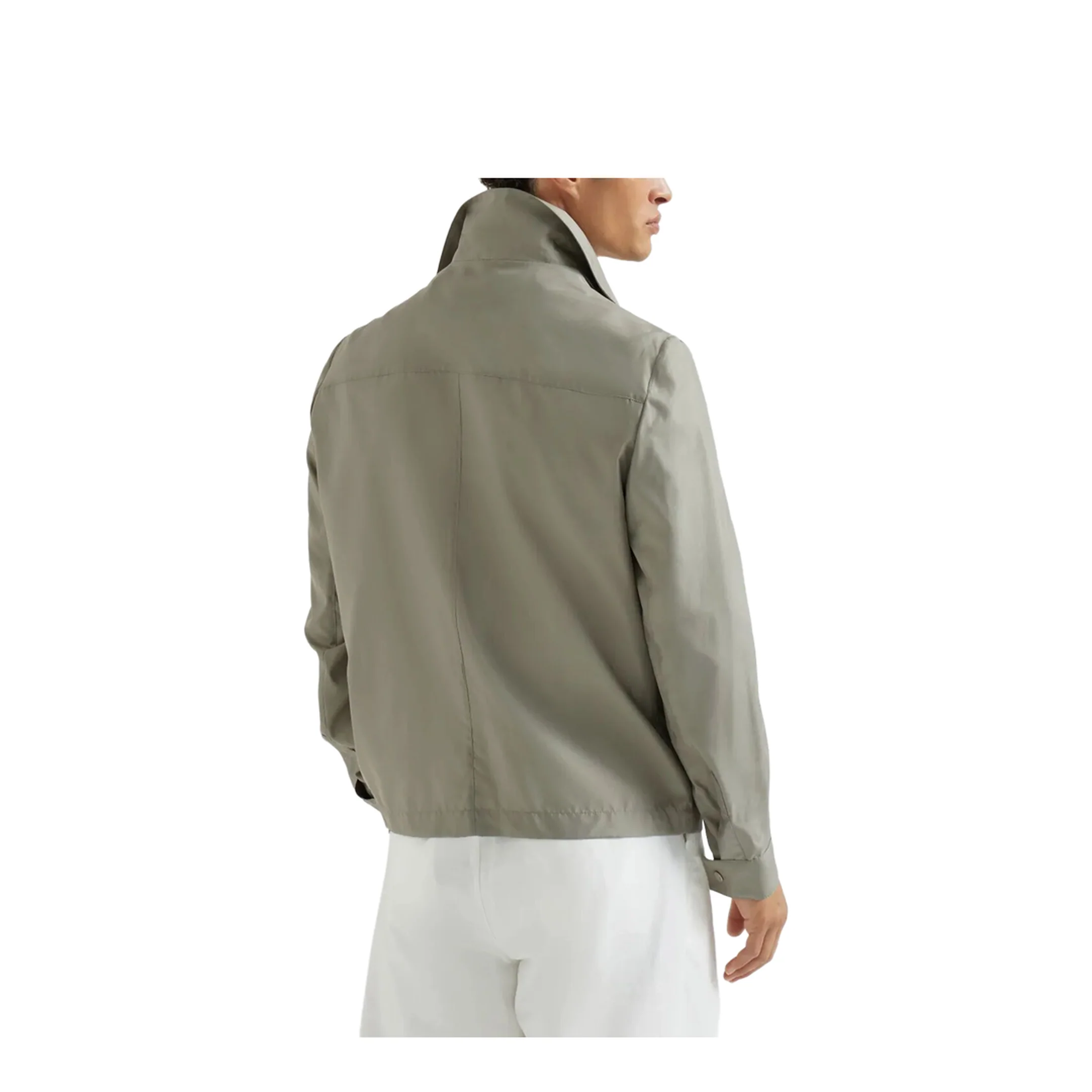 Men's Silk Blend Jackets - Grey - Image 3