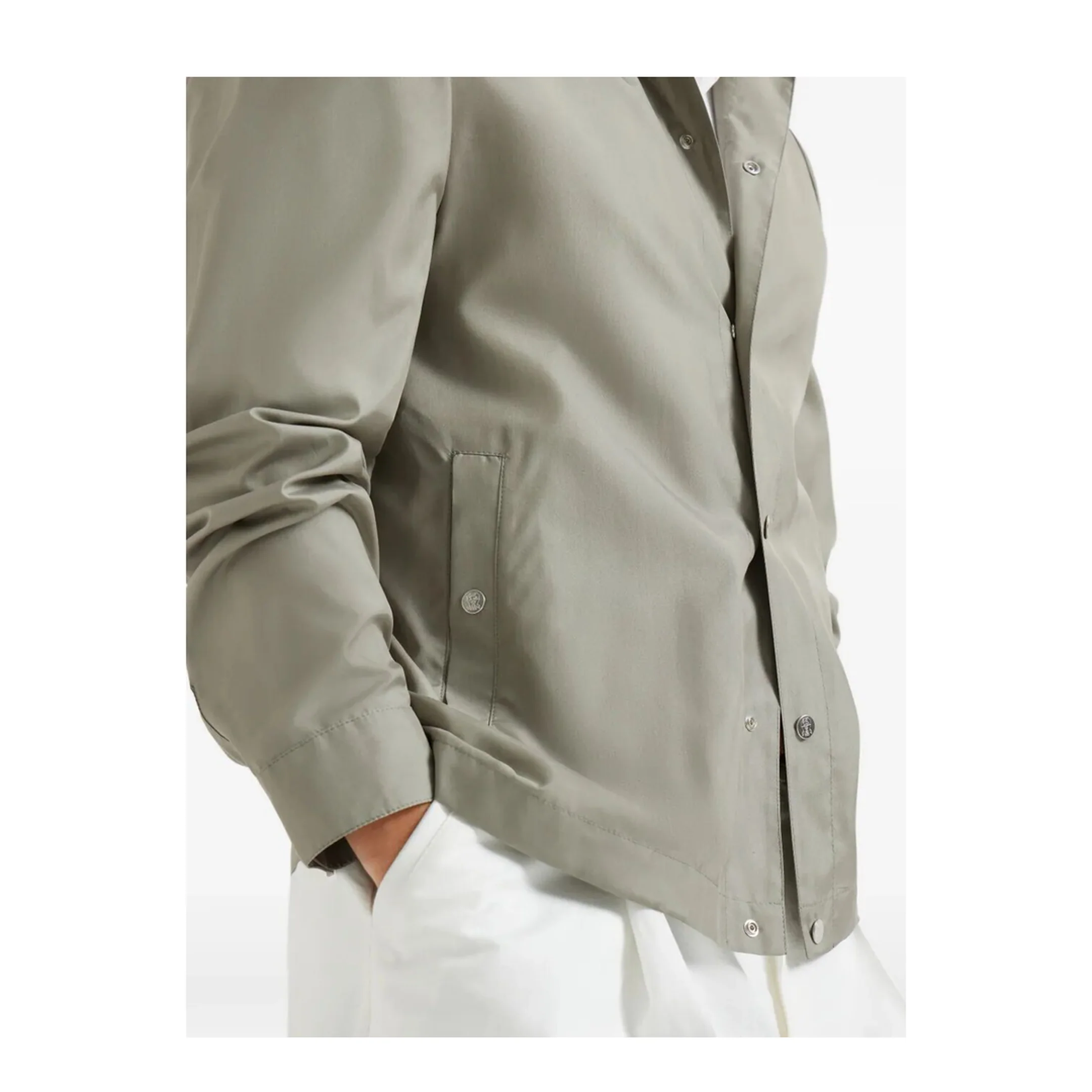 Men's Silk Blend Jackets - Grey - Image 5