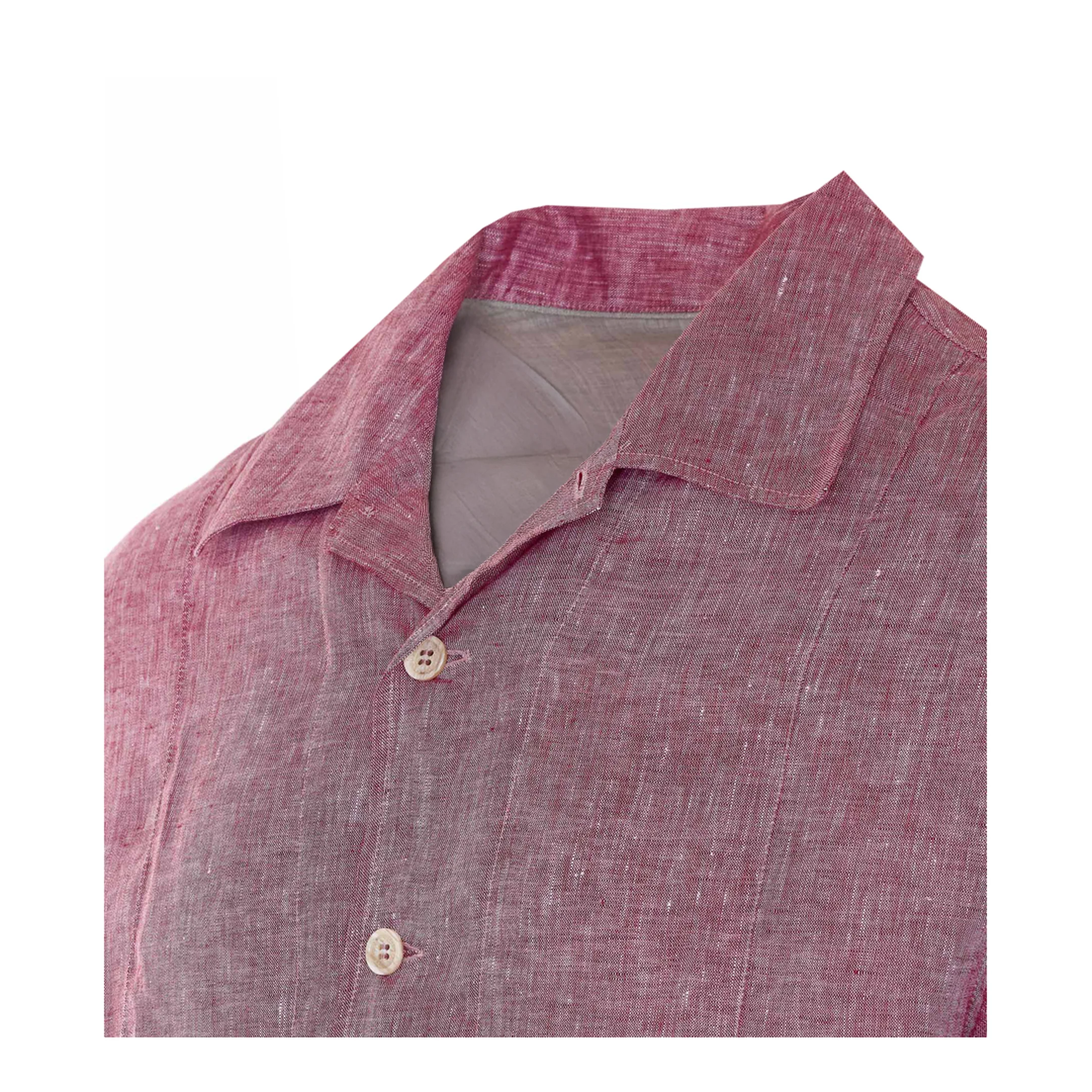 Men's Linen Shirt - Cherry - Image 3