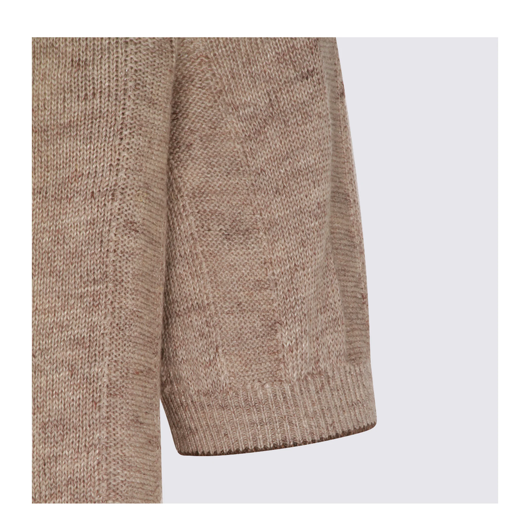 Ribbed Button Polo Shirt Brown - Image 3
