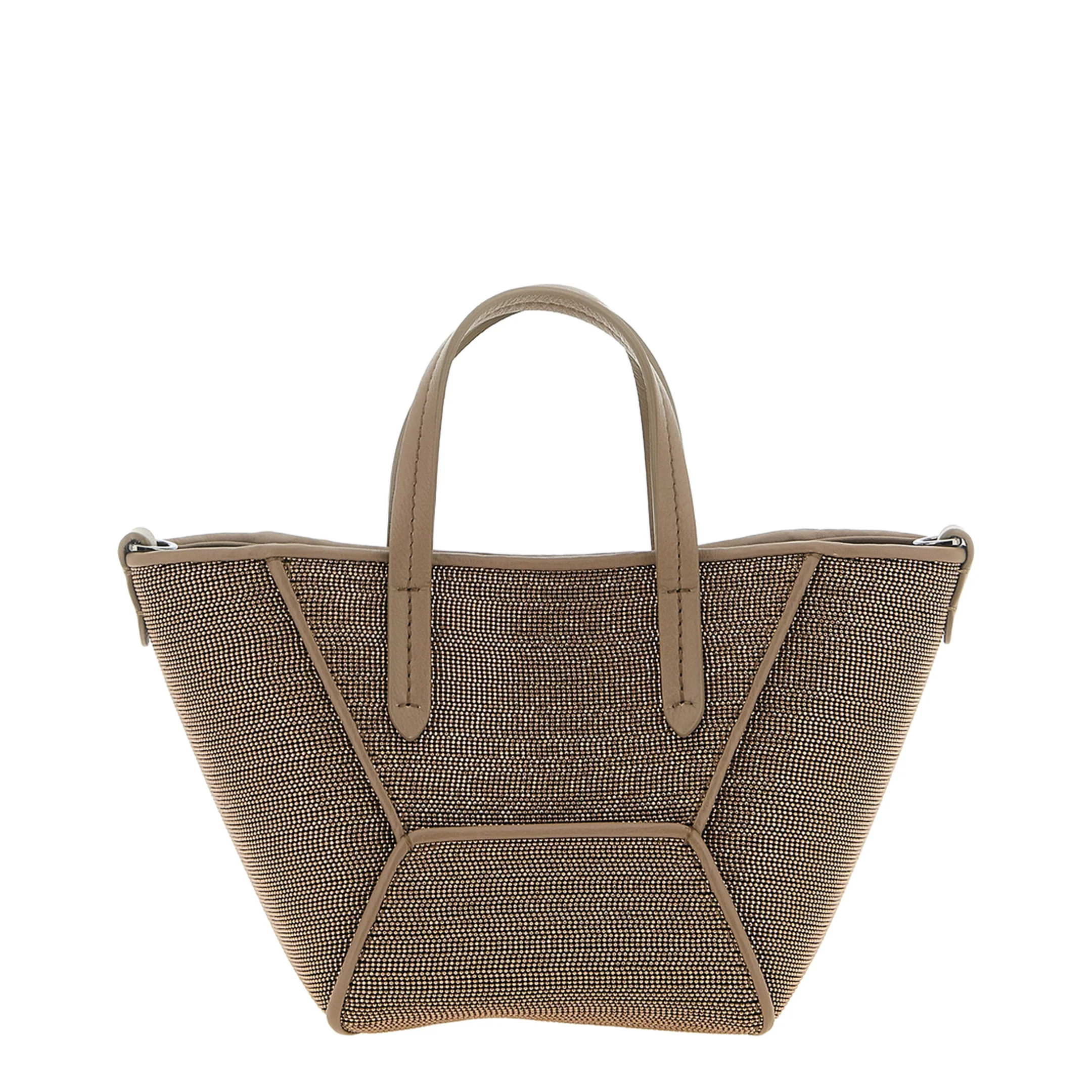 Duo Precious Mini Leather Handbag - Brown