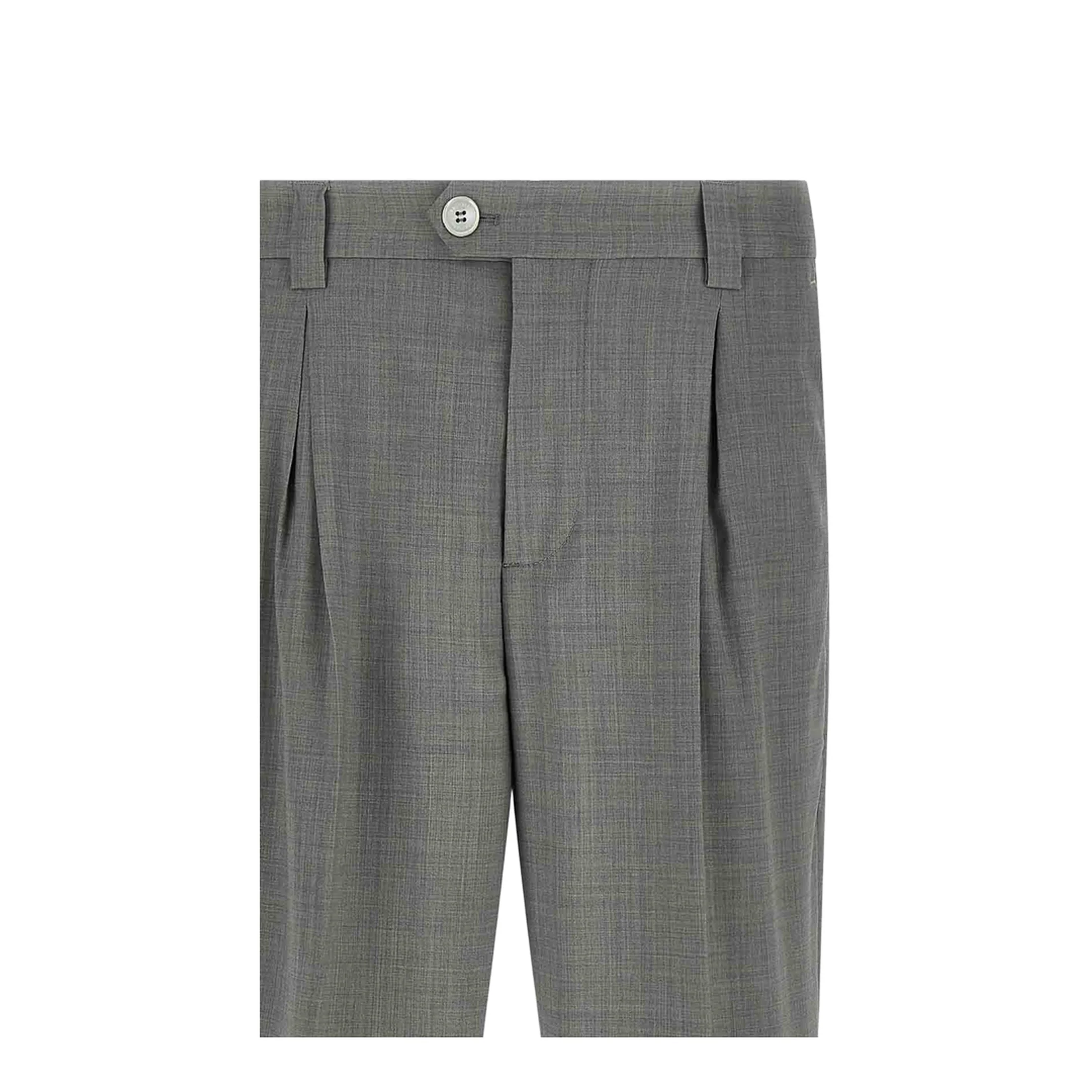 Mlange Wool Pants - Grey - Image 3