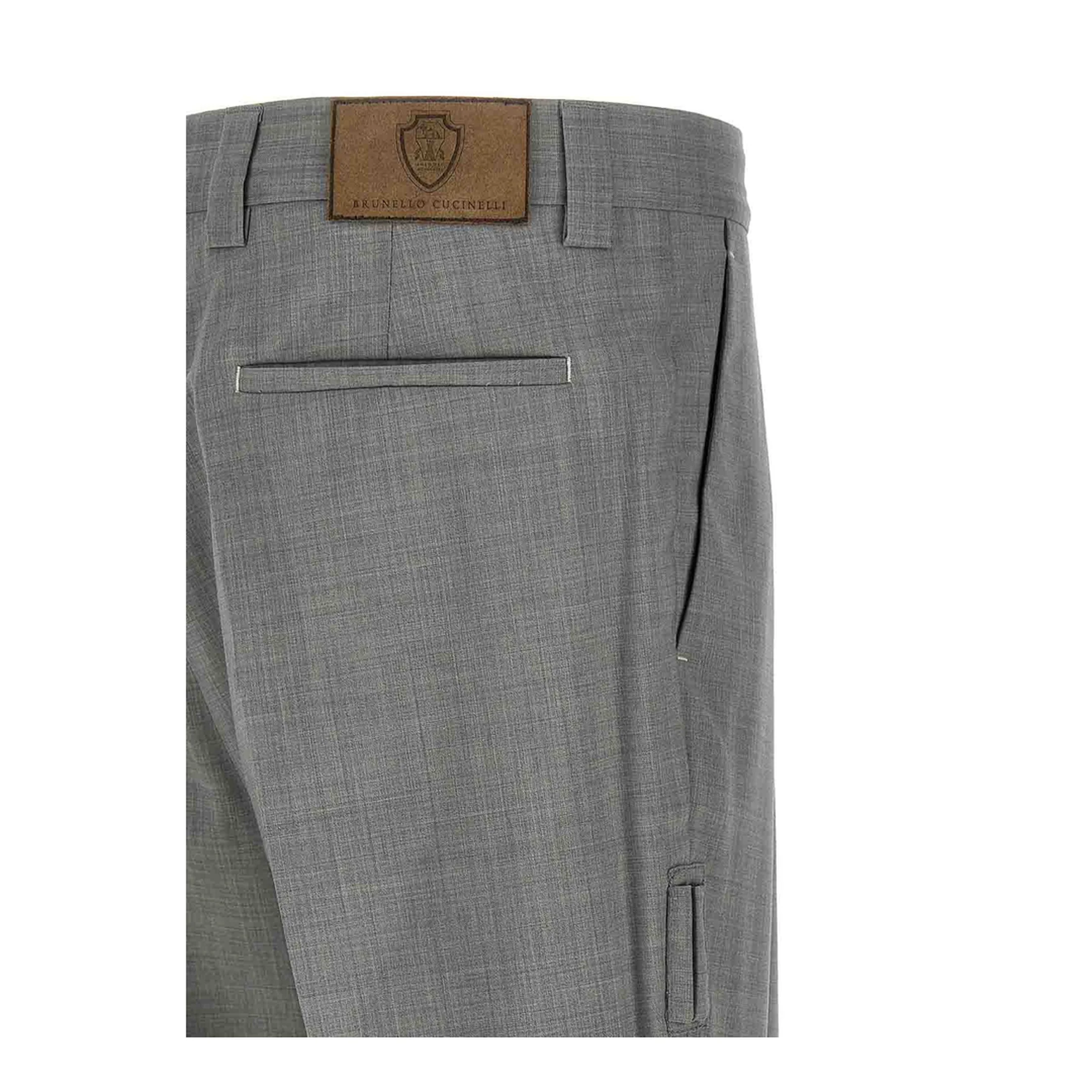 Mlange Wool Pants - Grey - Image 4