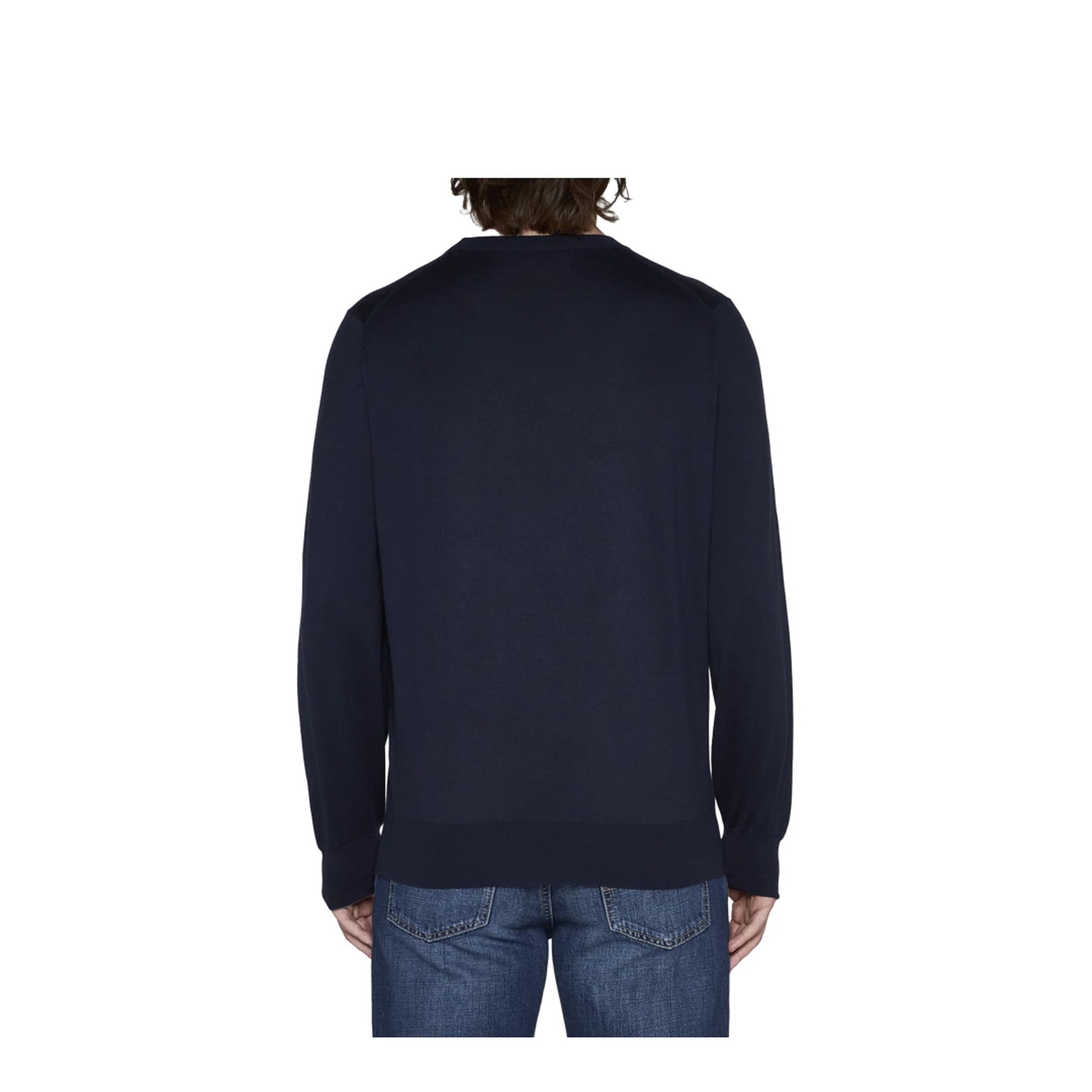 Navy Blue Cotton Sweater - Image 4