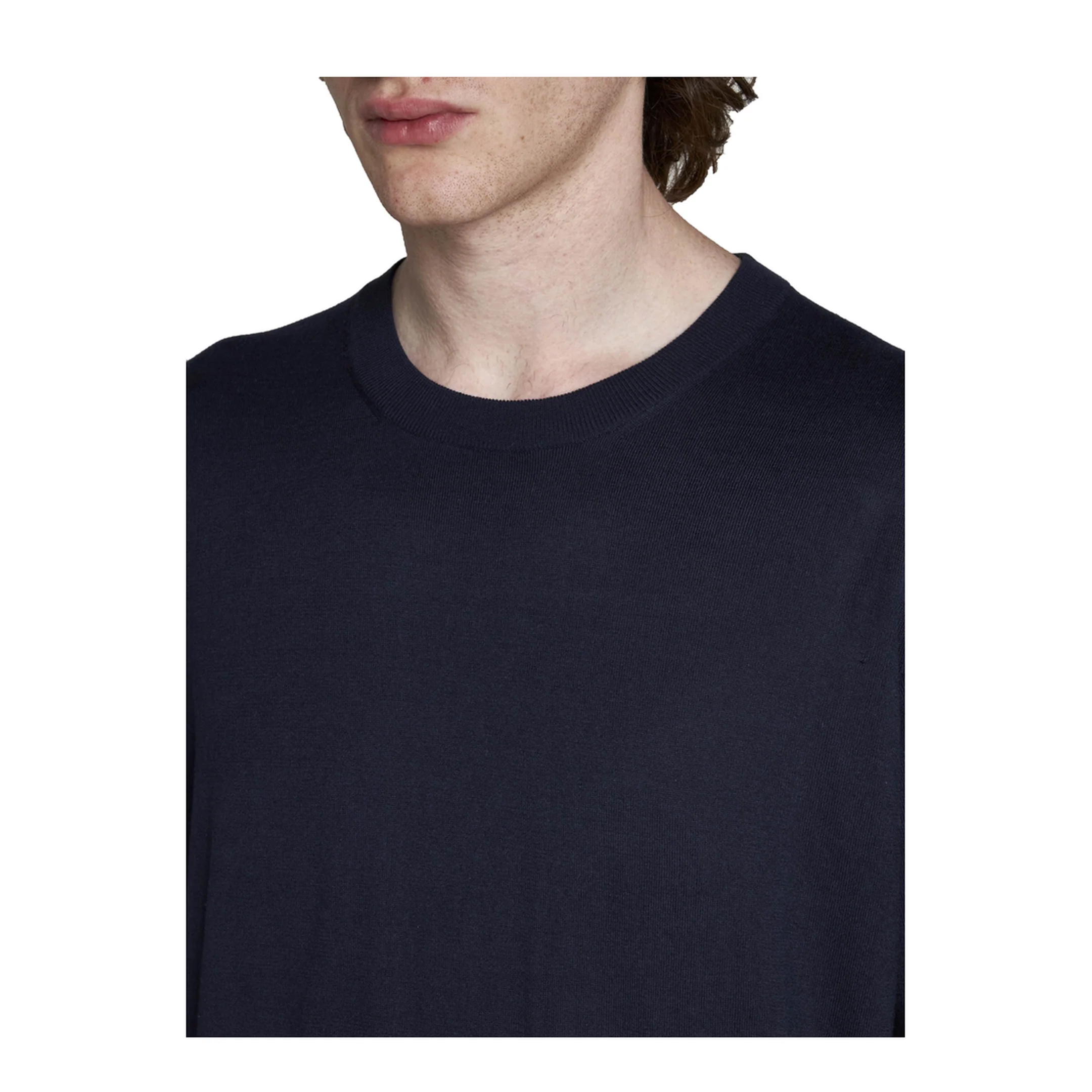 Navy Blue Cotton Sweater - Image 5