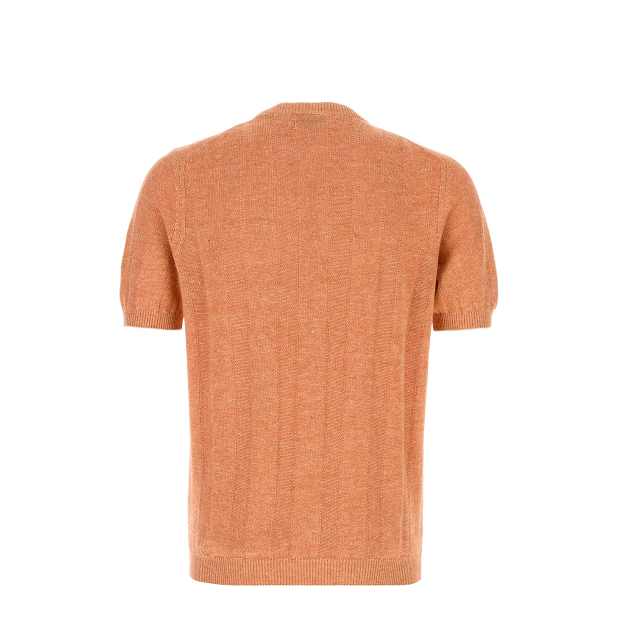 Men's Knitted T-Shirt - Orange - Image 2