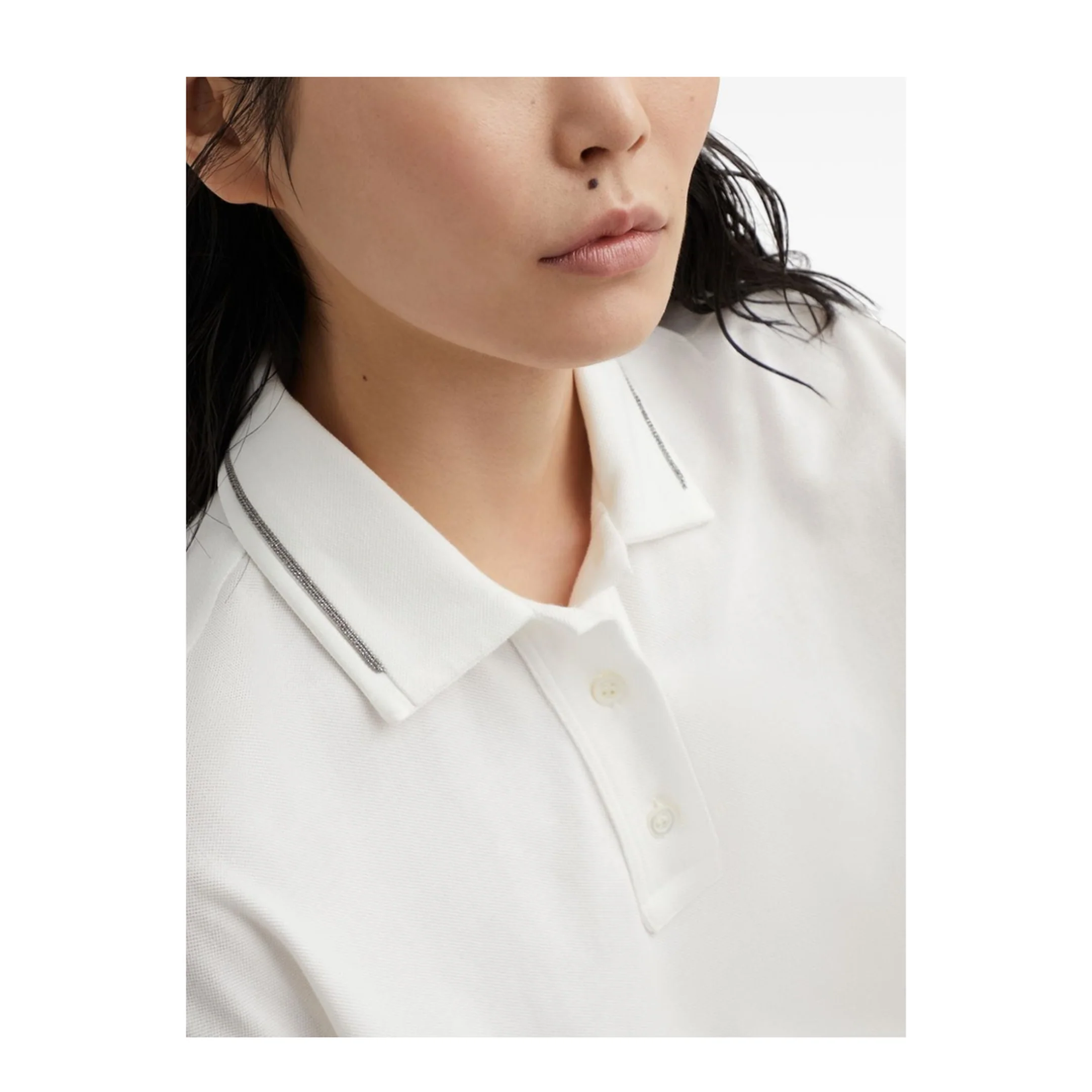 Piquet Polo Shirt with Monili - Image 2