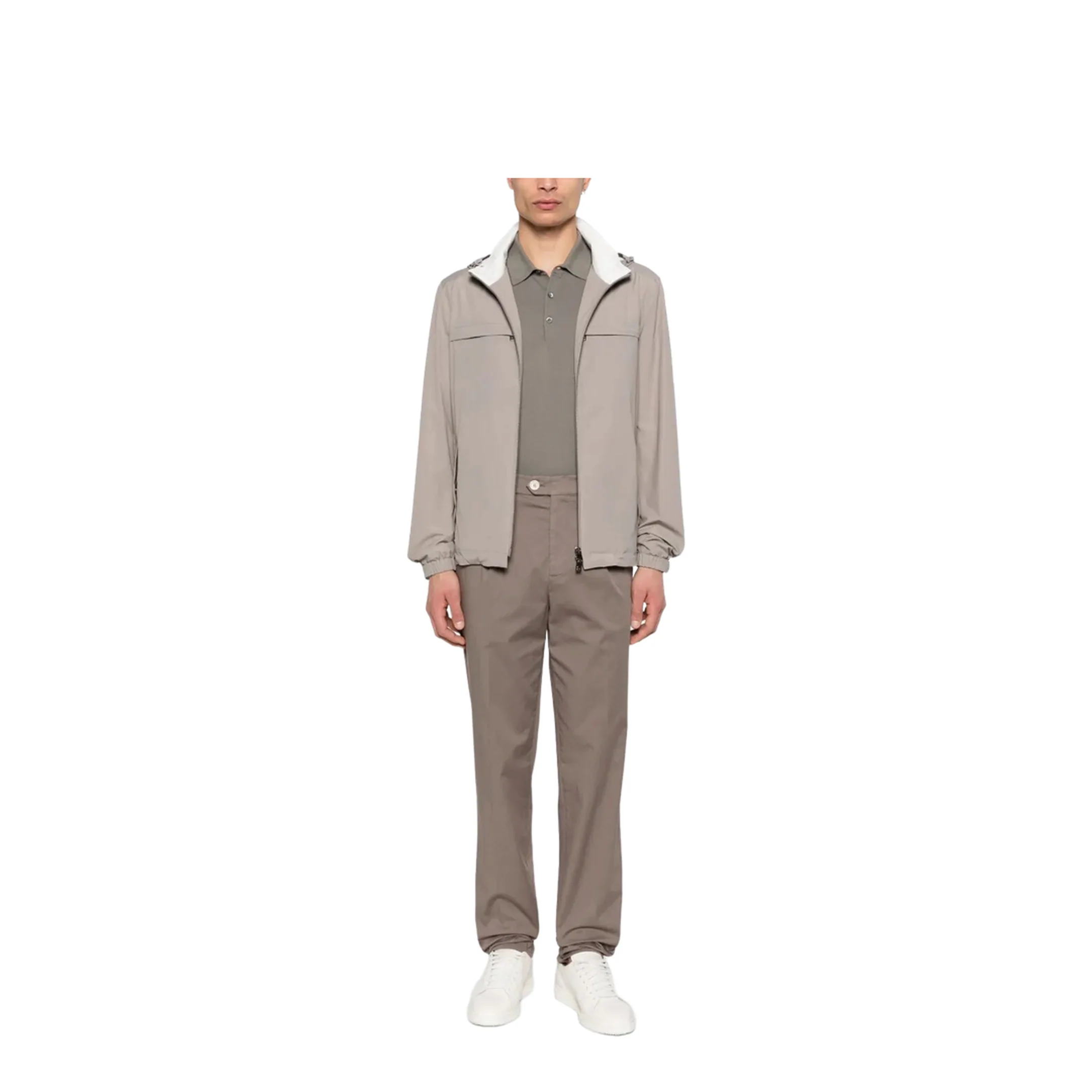 Pleated Cotton Trousers - Image 2