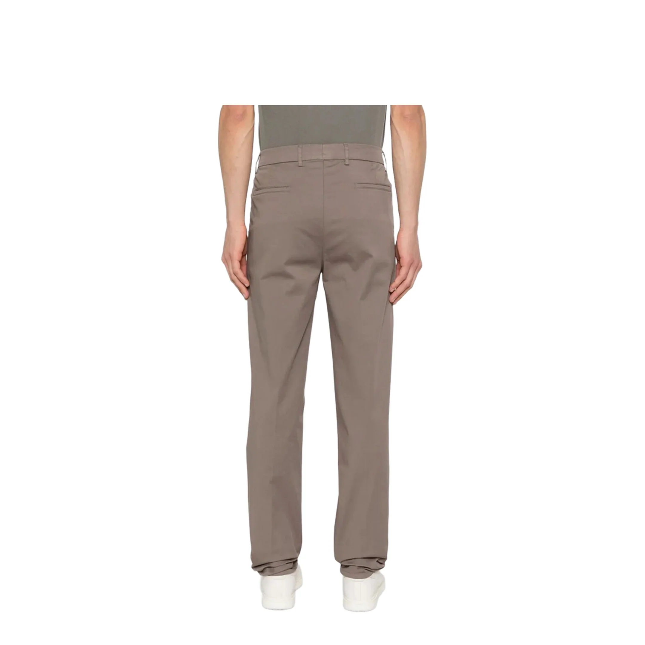 Pleated Cotton Trousers - Image 3