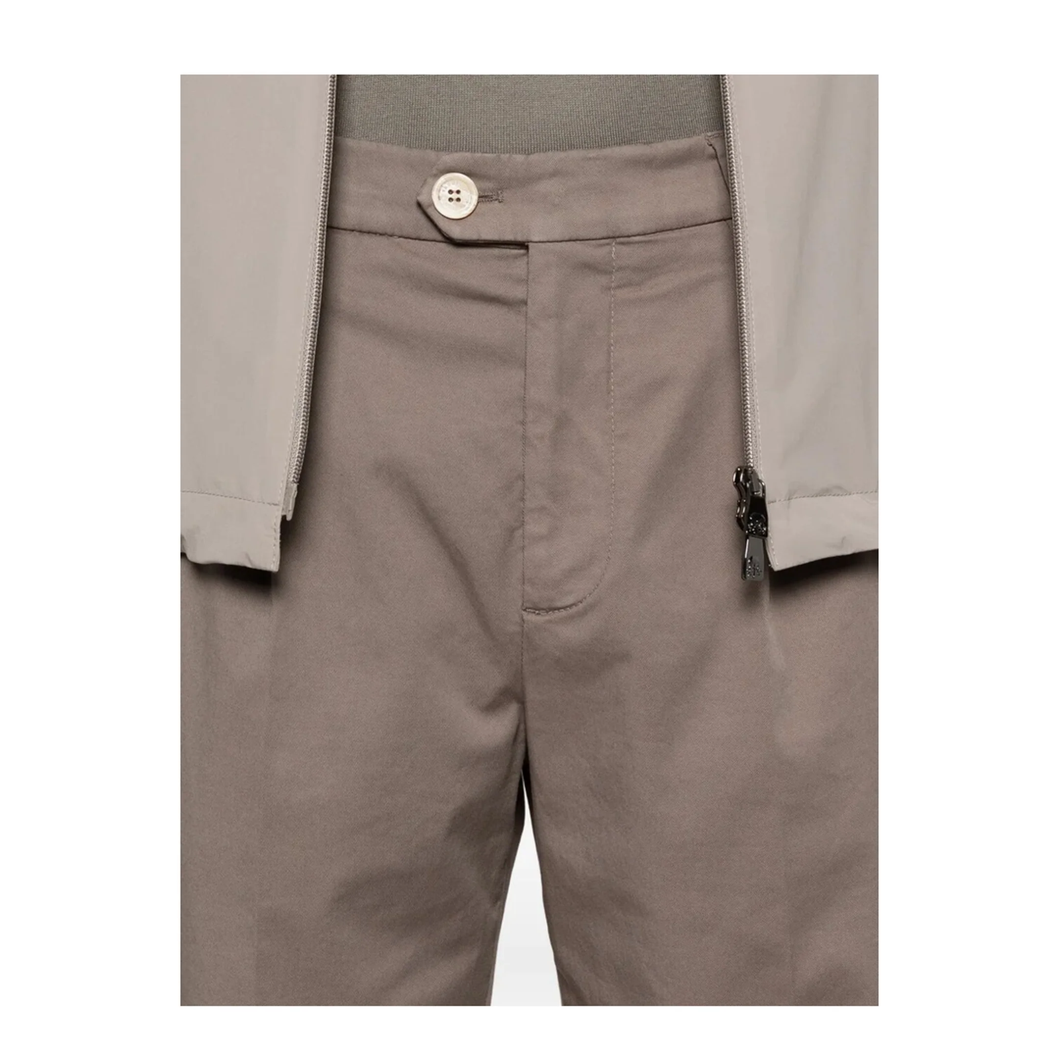 Pleated Cotton Trousers - Image 5