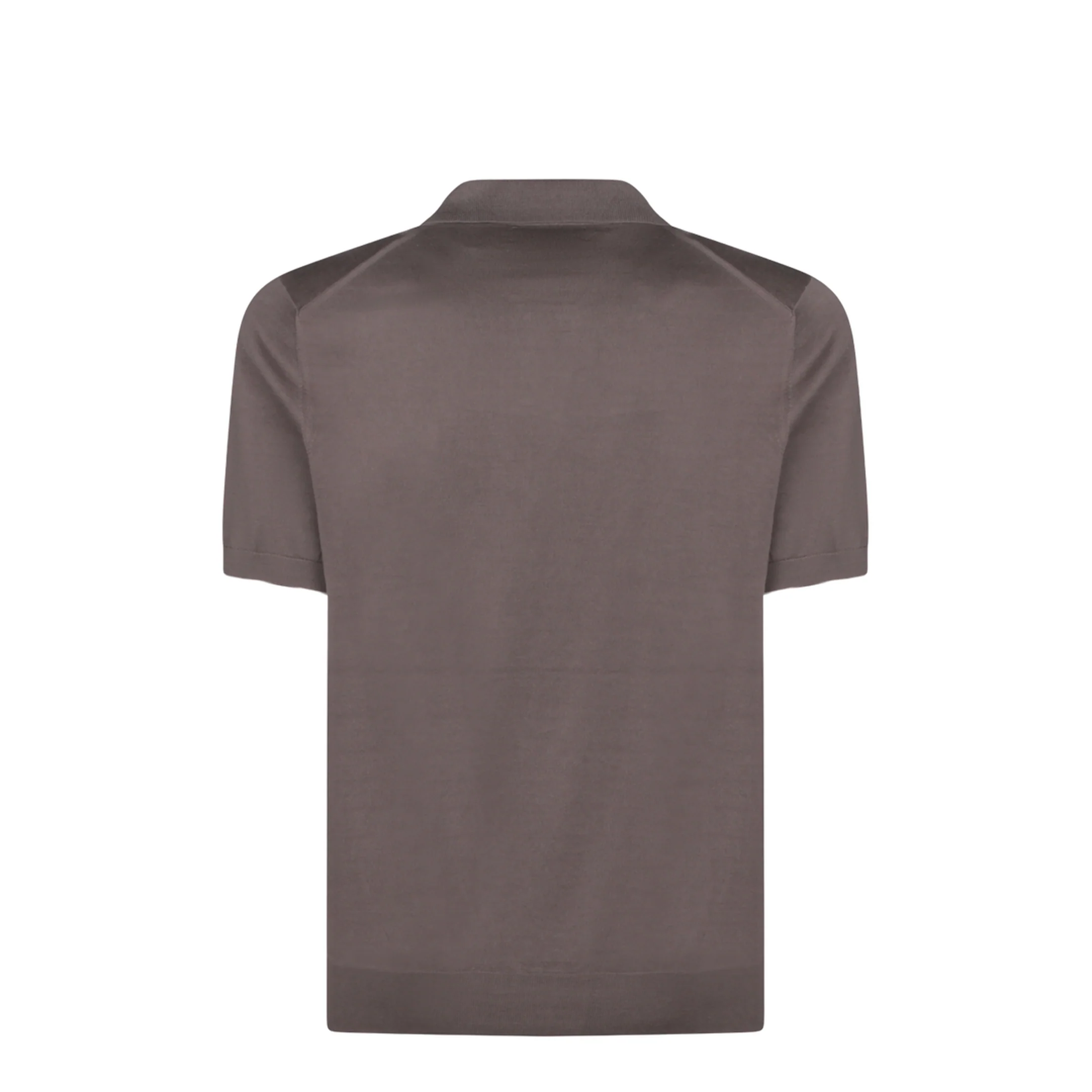 Brown Cotton Polo Shirt - Image 3