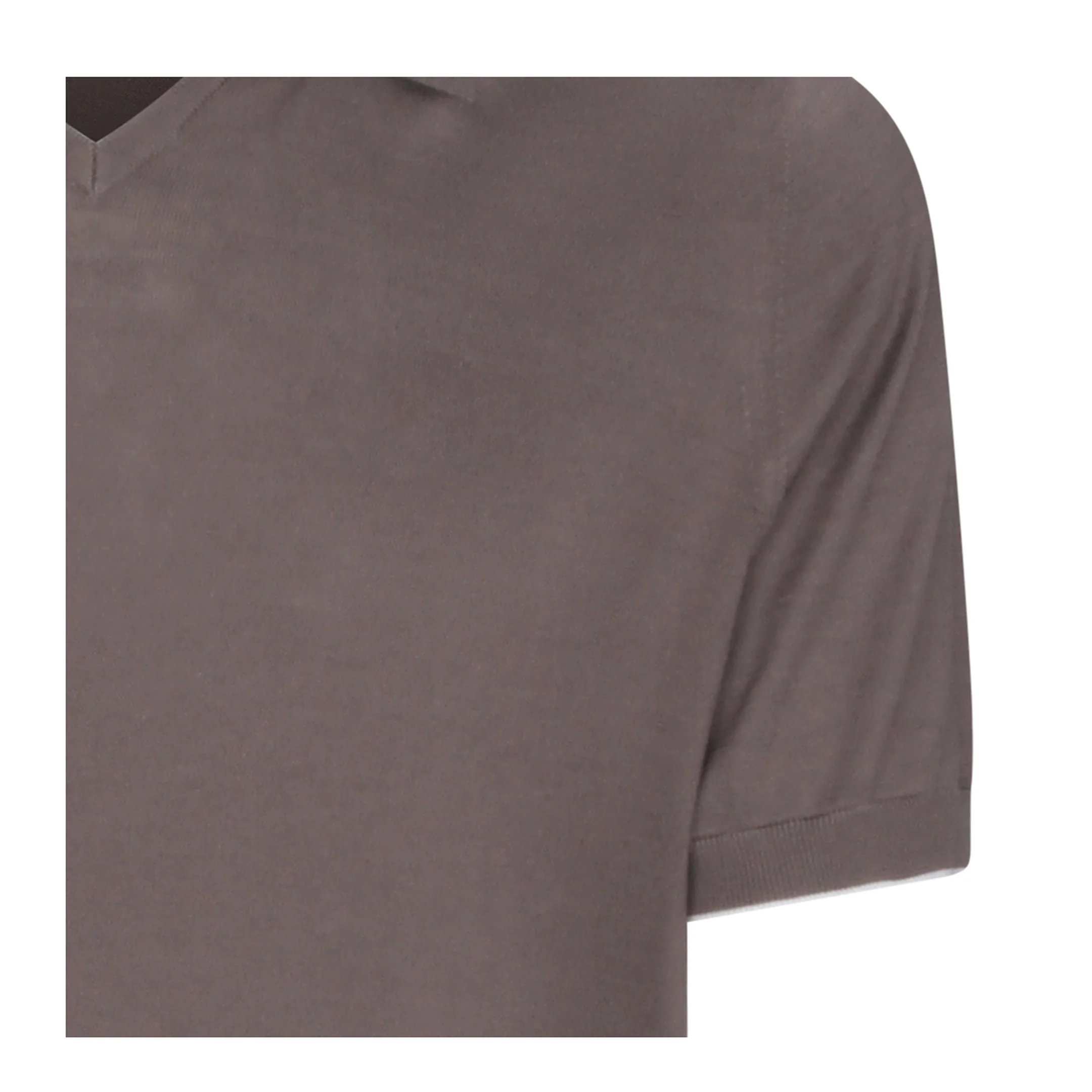 Brown Cotton Polo Shirt - Image 4