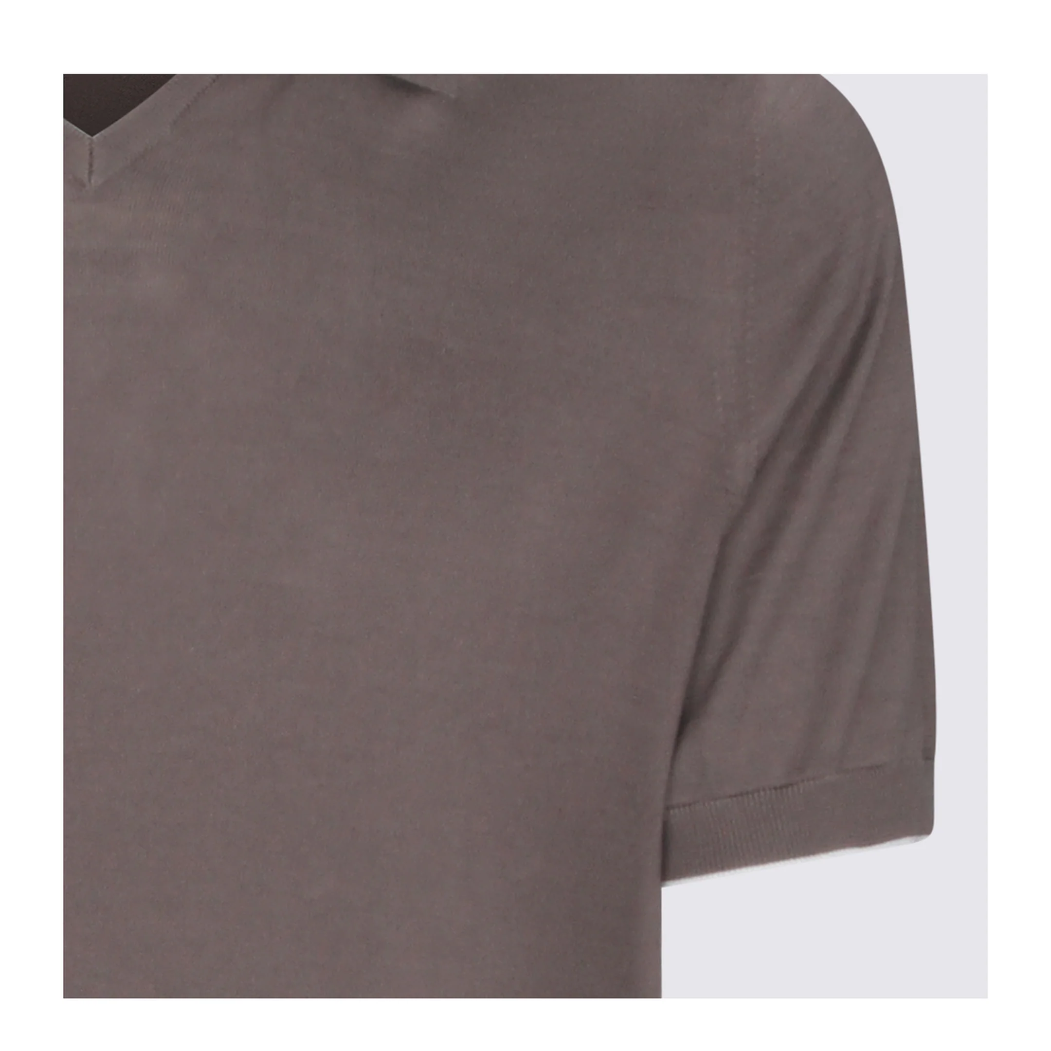 Brown Cotton Polo Shirt - Image 5