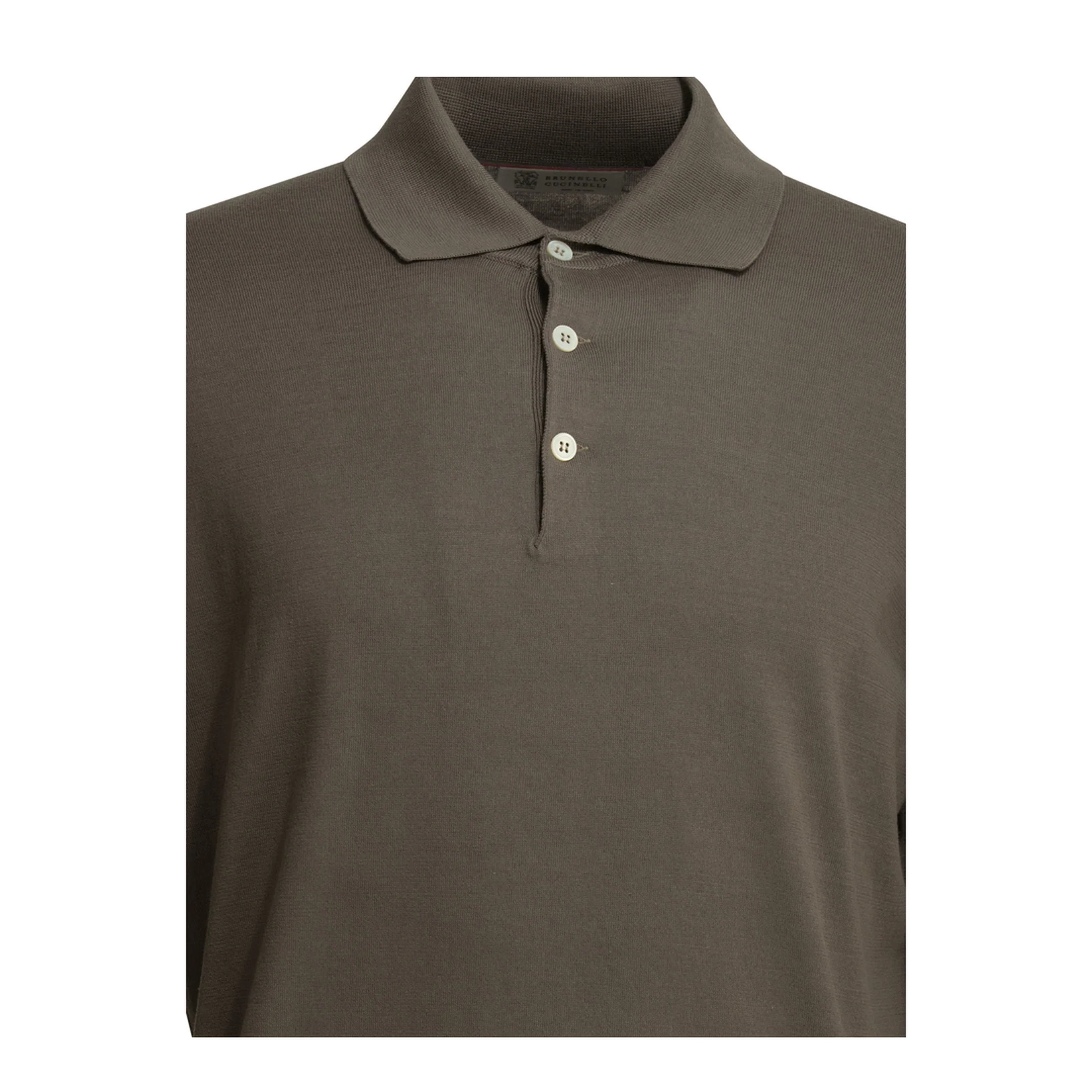 Polo Shirt with Buttons Brown - Image 3