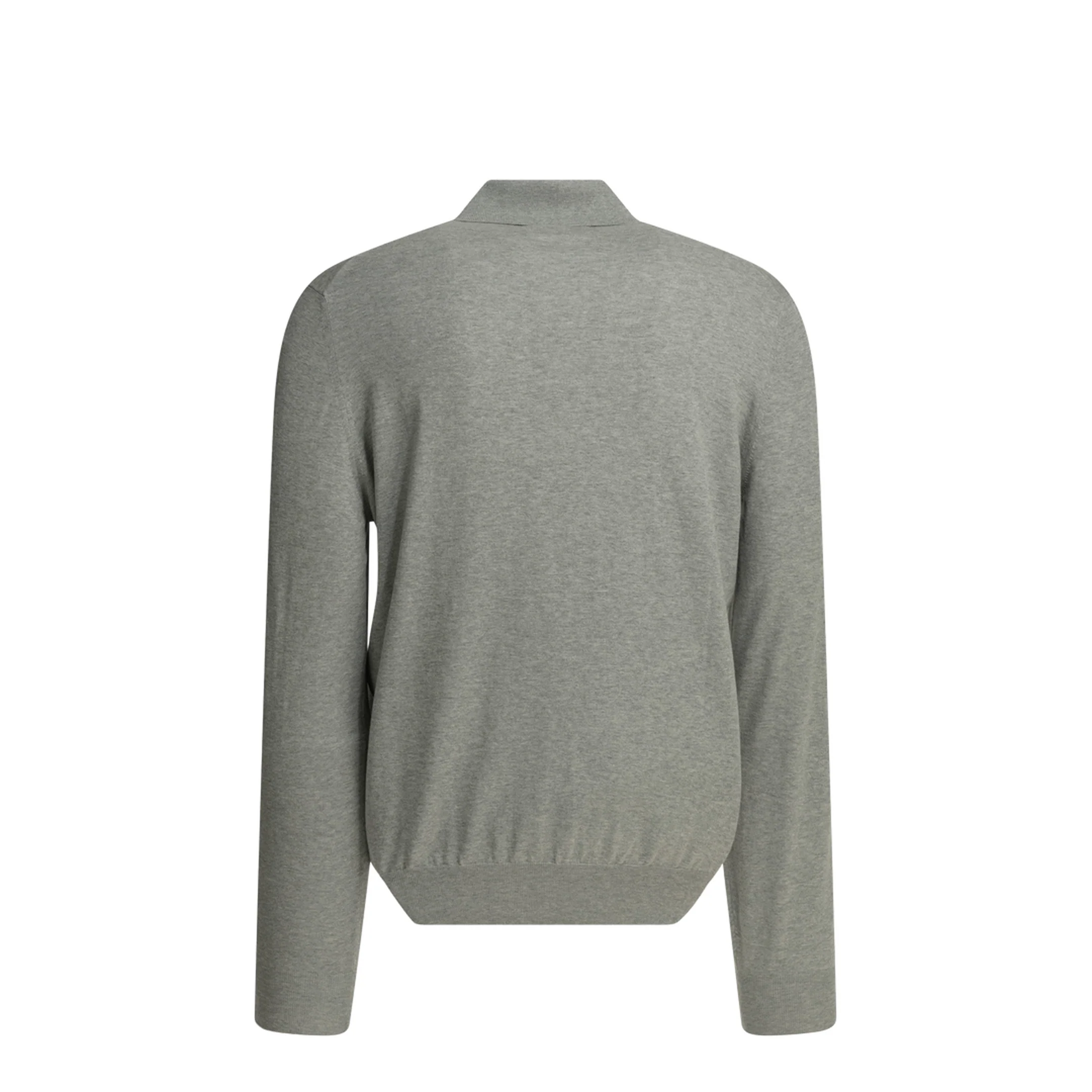 Buttons Long-Sleeve Polo Shirts Grey - Image 2