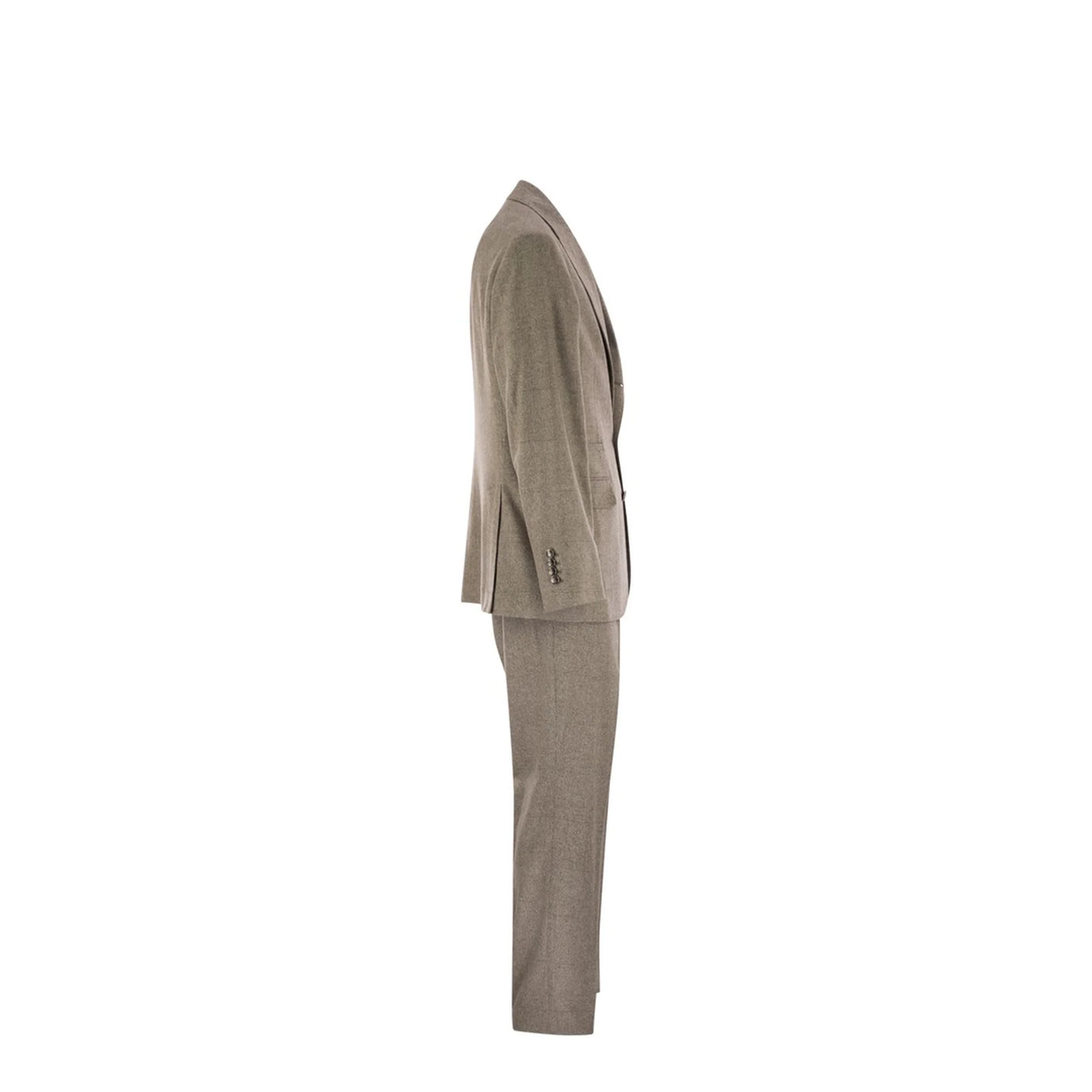 Silk And Wool Two Piece Suit Beige - Image 4