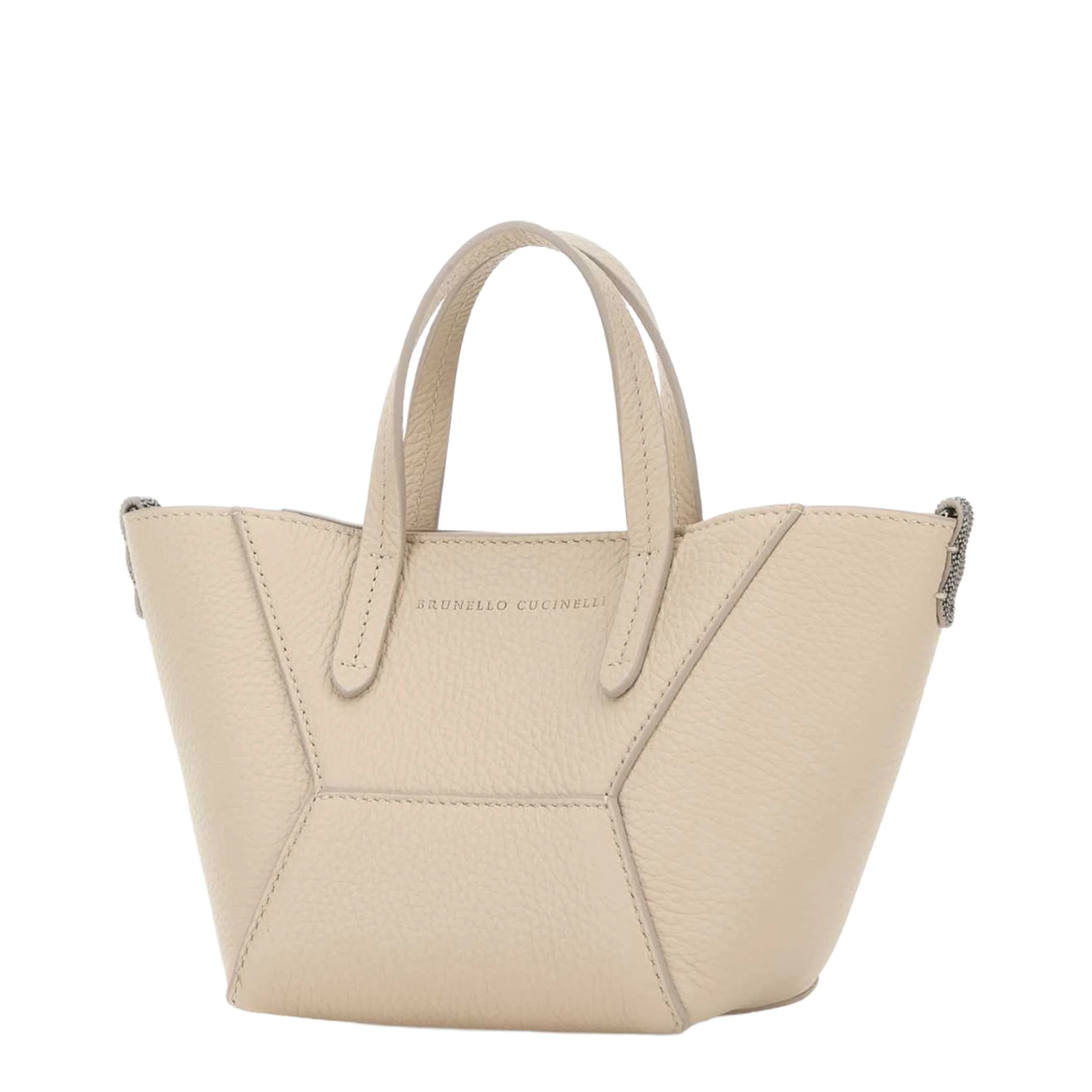 Duo Mini Leather Handbag - Ivory - Image 2