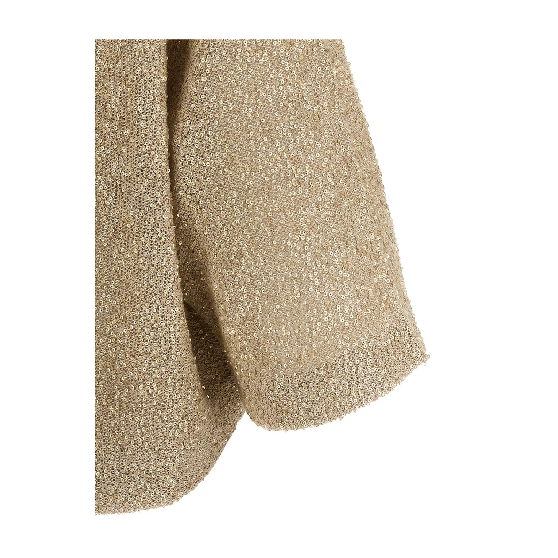 Shearling Knit Polo Shirt Beige - Image 4