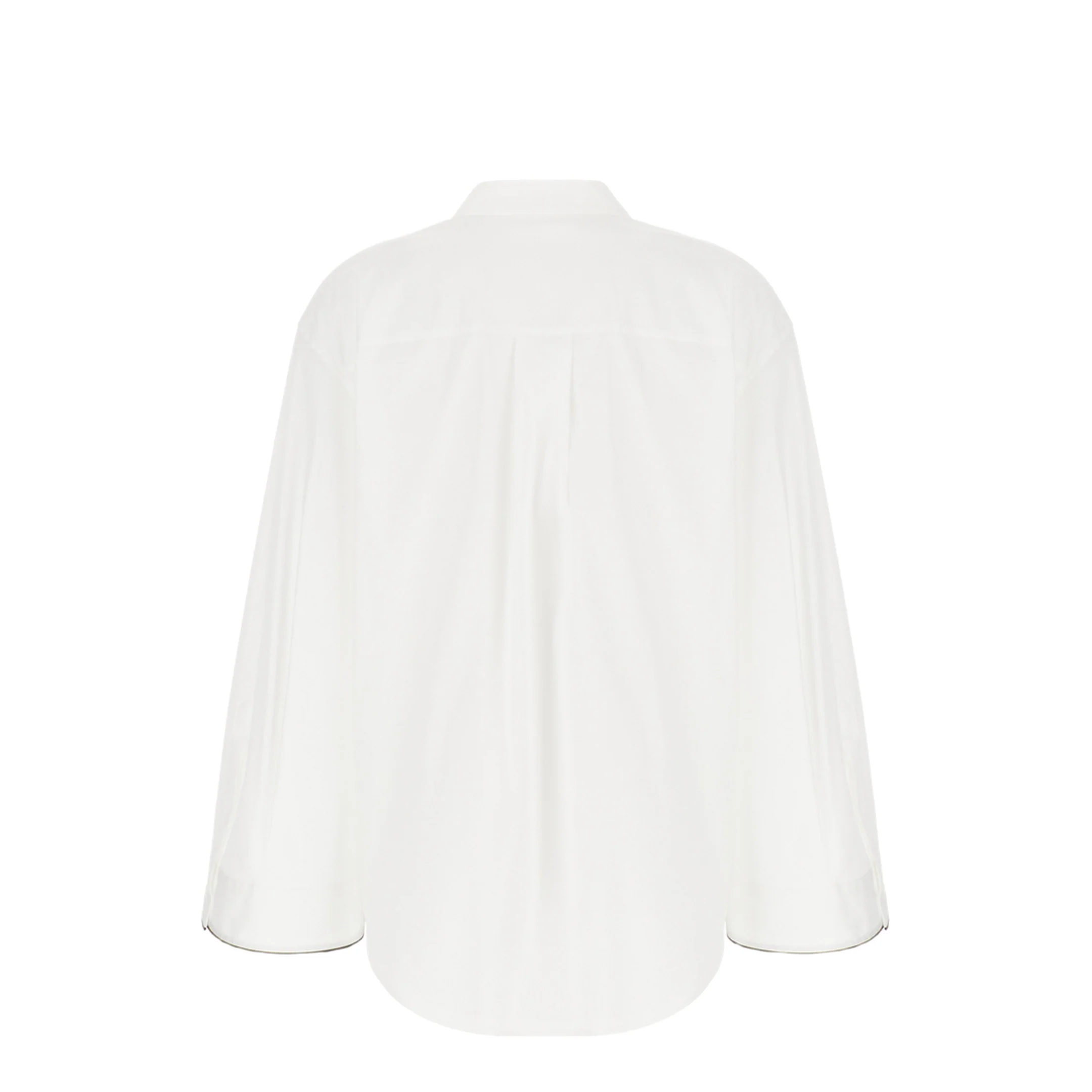 Shiny Cuff Detail Cotton Shirt - Image 2