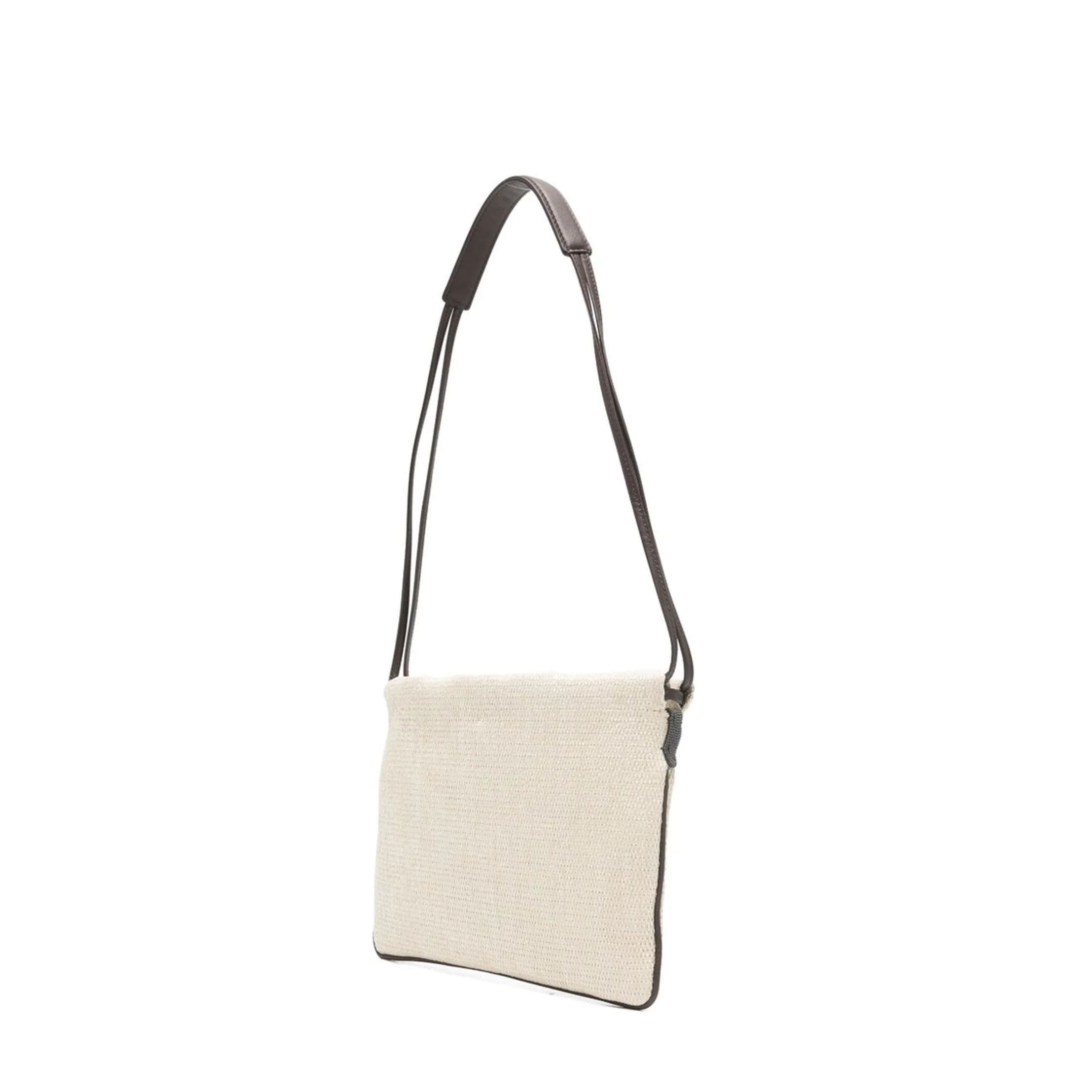 Canvas Shoulder Bag - Beige - Image 5