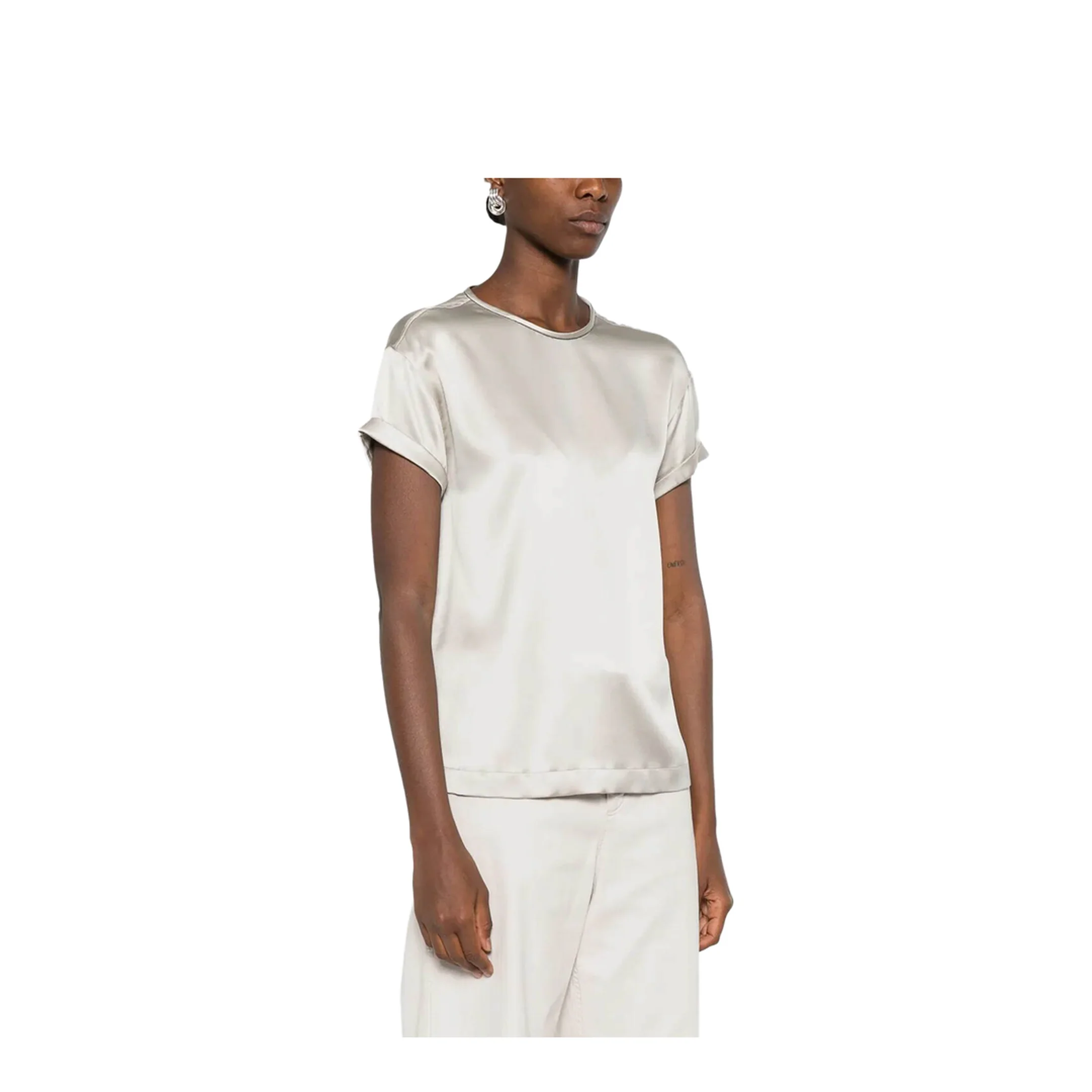 Silk Crewneck T-Shirt - Image 3