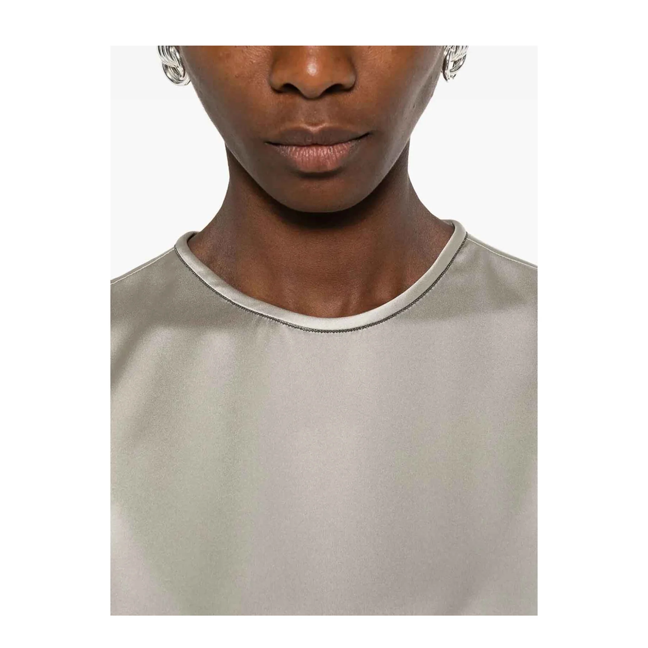 Silk Crewneck T-Shirt - Image 4