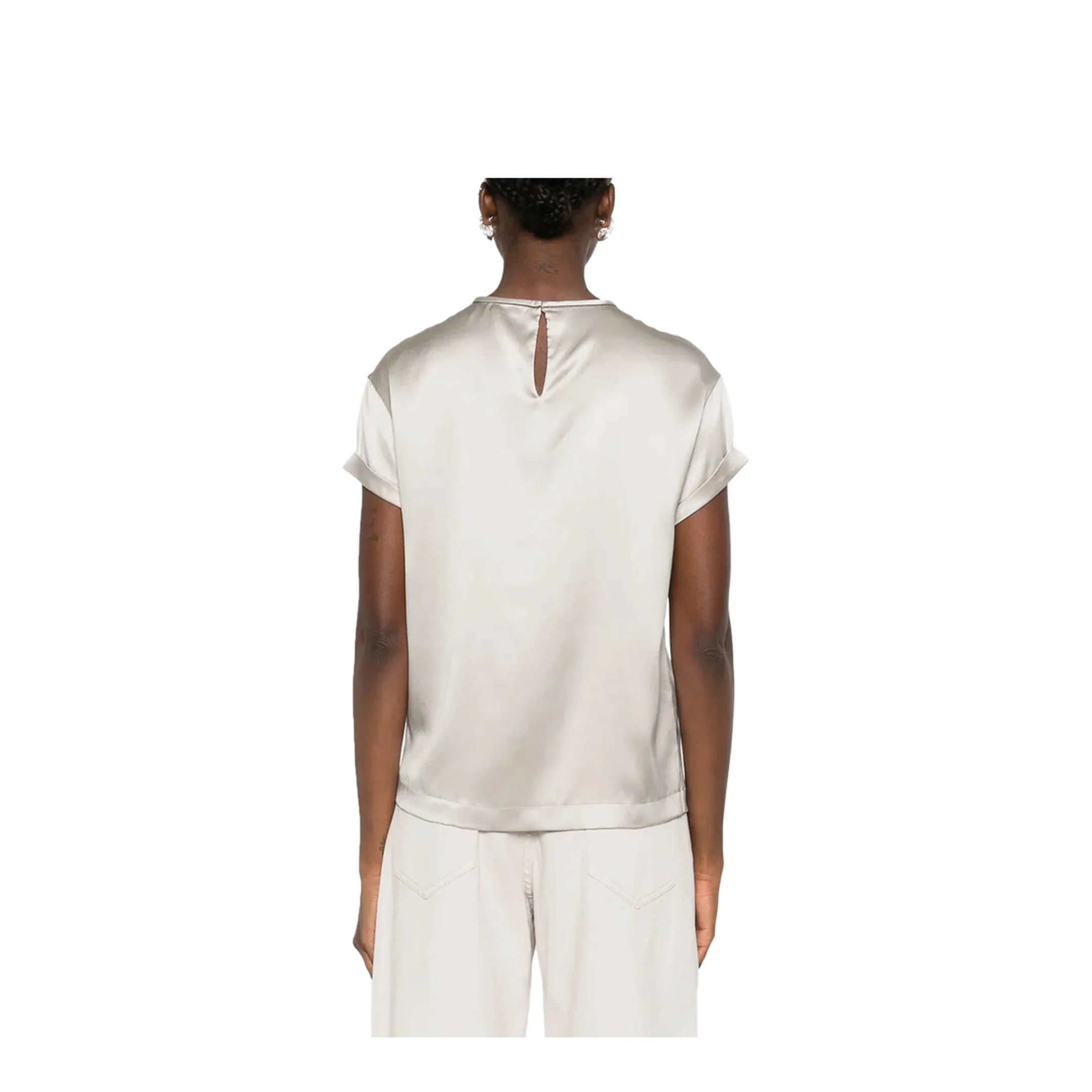 Silk Crewneck T-Shirt - Image 5