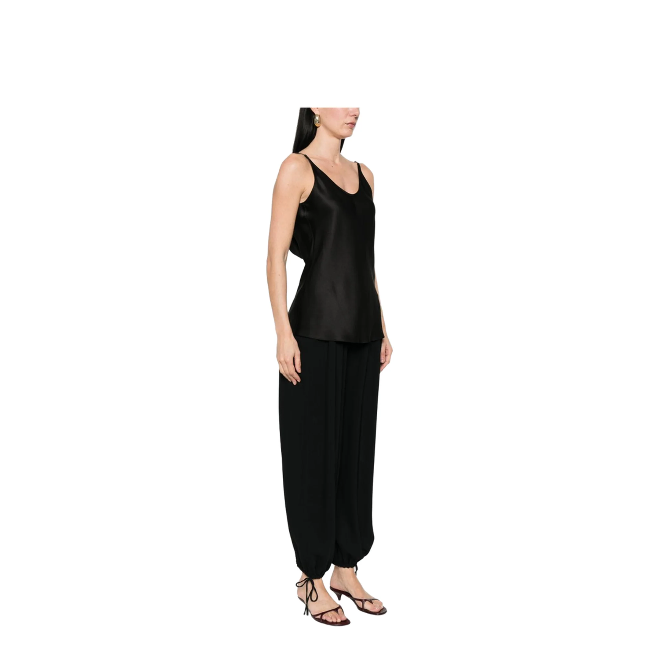 Women's Silk Top Black - Image 5