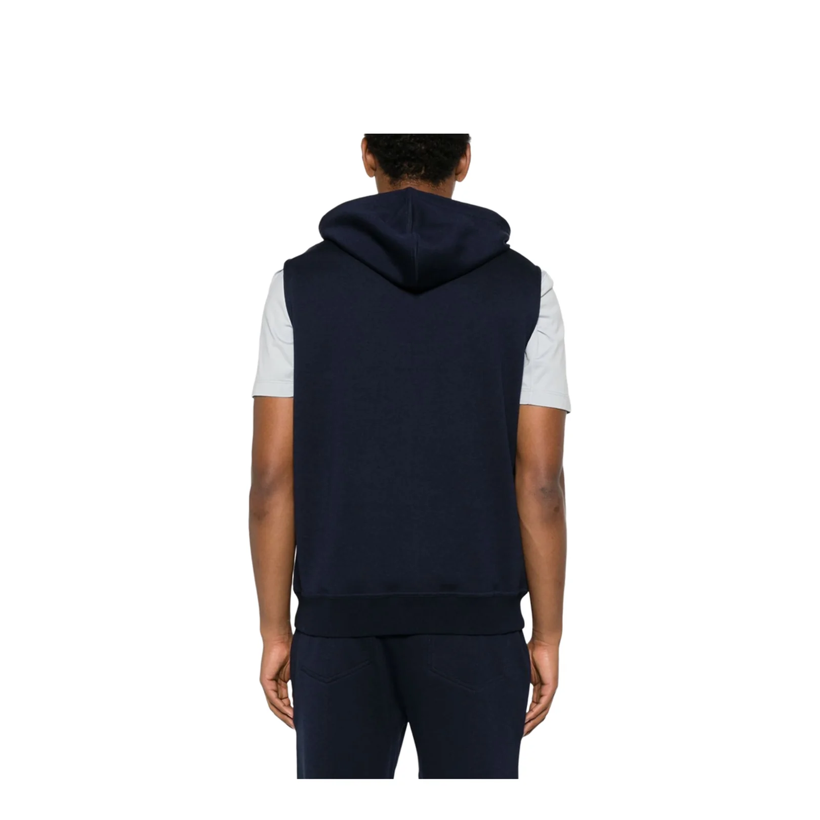 Sleeveless Sweatshirt With Zipper And Hood - Image 2