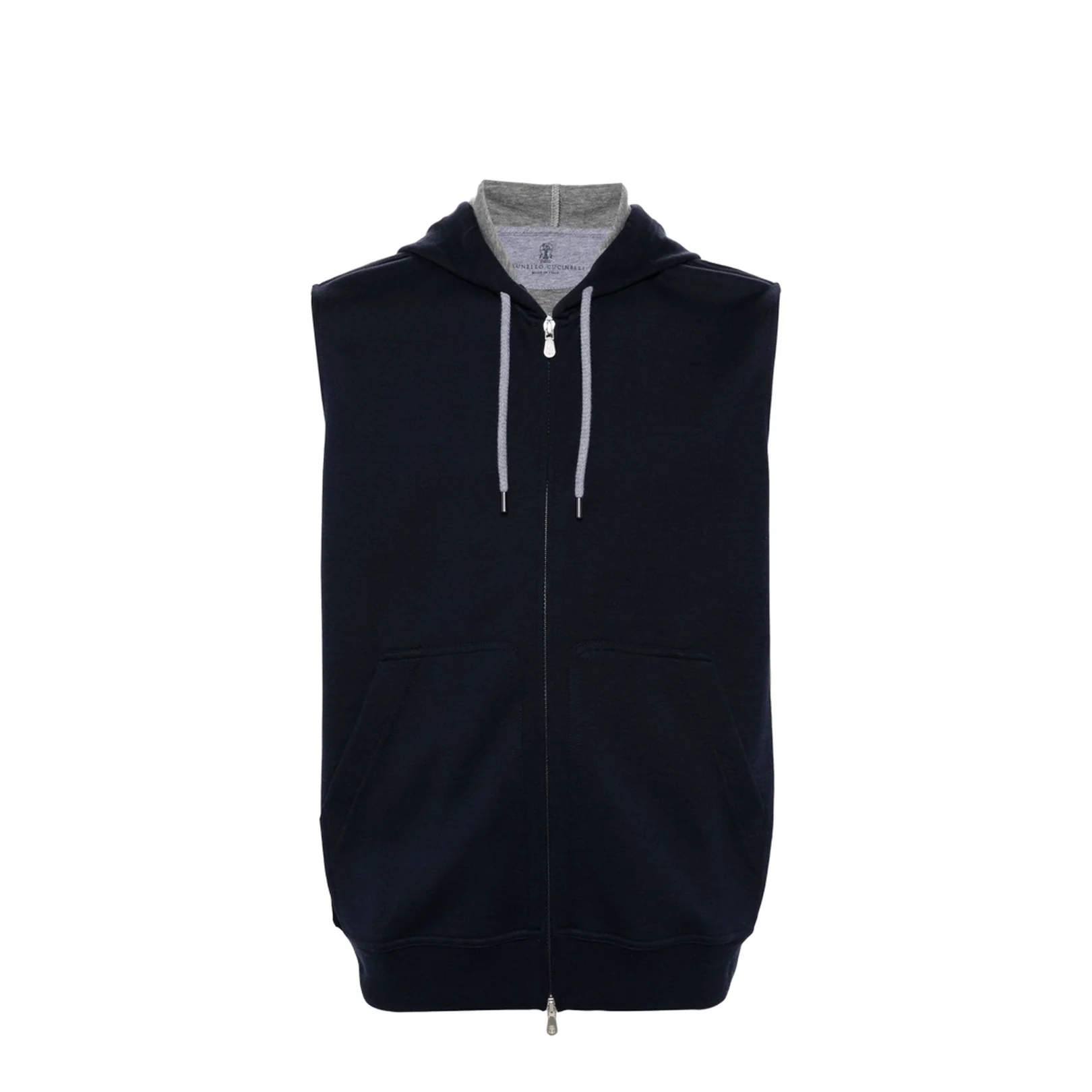 Sleeveless Sweatshirt With Zipper And Hood - Image 3