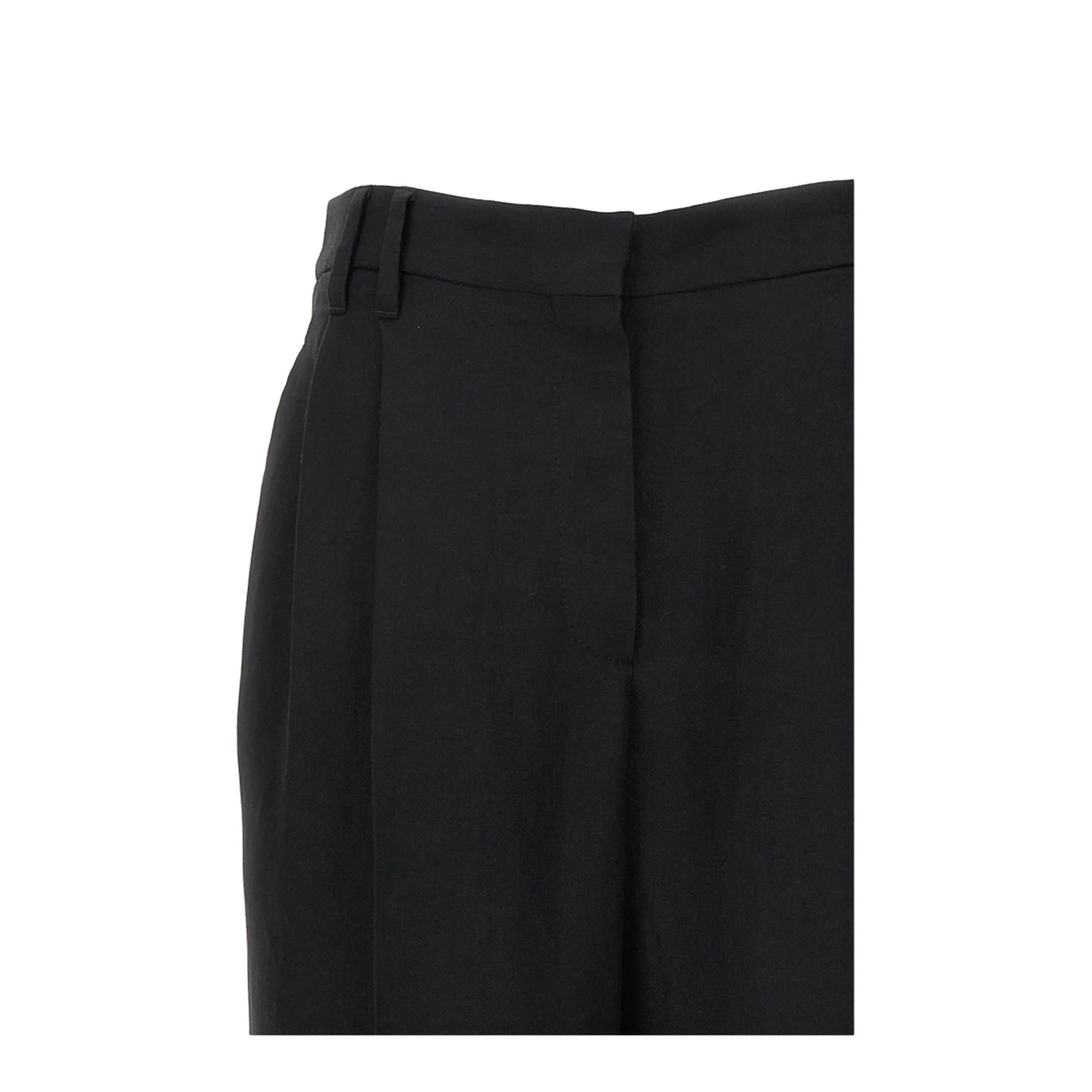 Slouchy Trousers in Viscose and Linen Fluid Twill with Moniline - Image 2