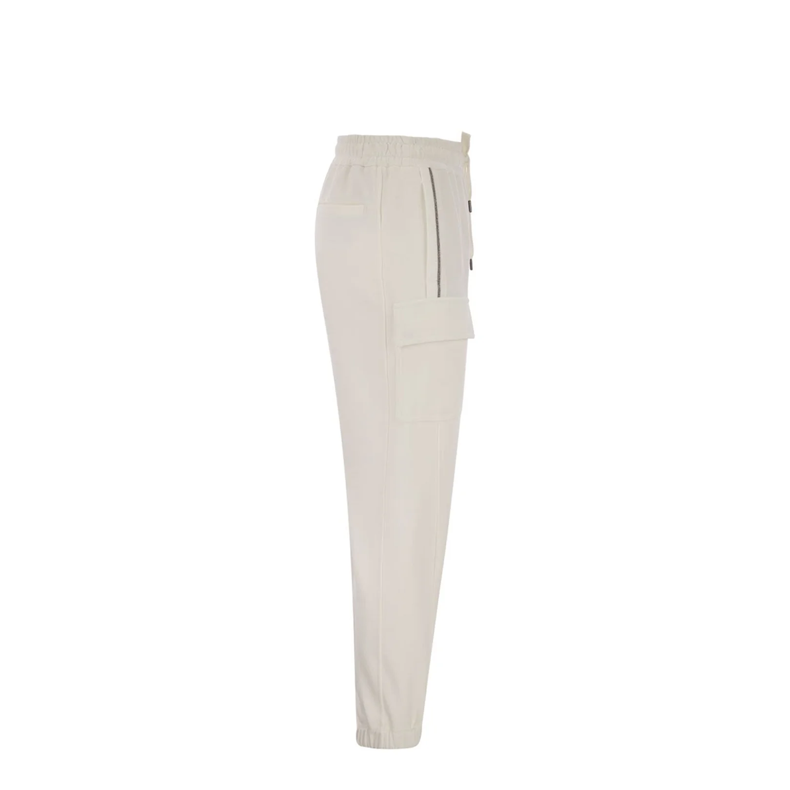 Smooth Cotton Fleece Cargo Pants - Image 3