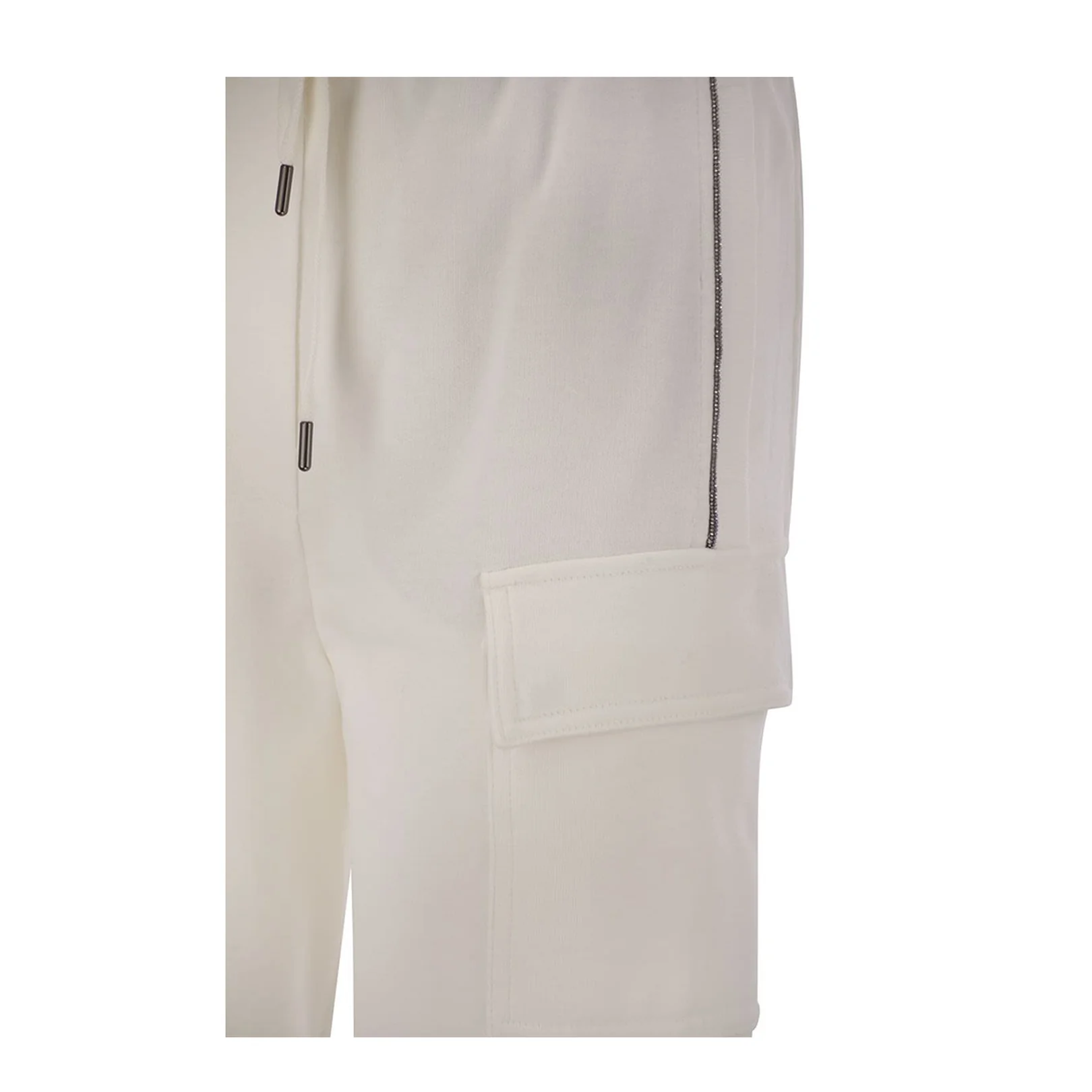 Smooth Cotton Fleece Cargo Pants - Image 4